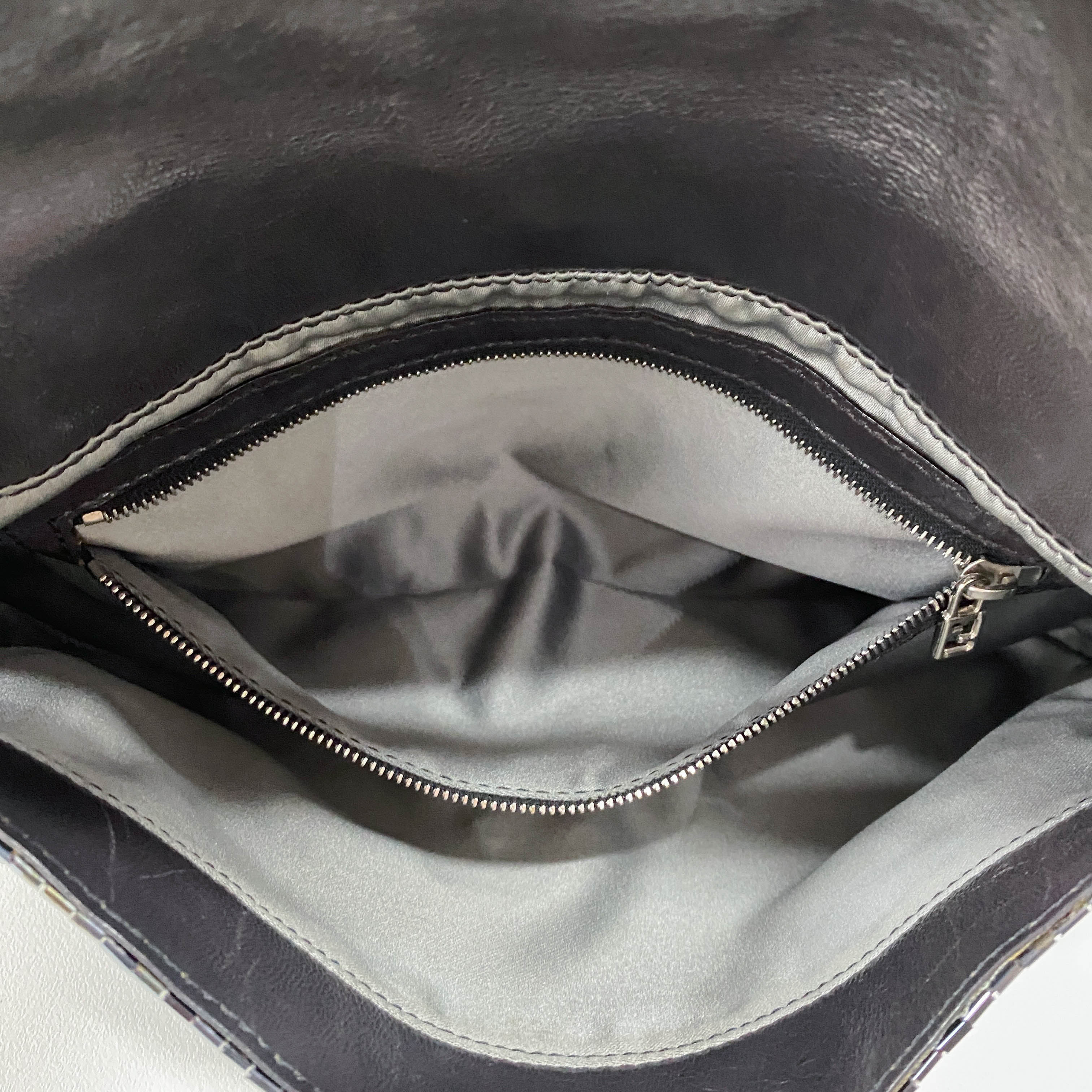 Baguette Black Beads Shoulder Bag