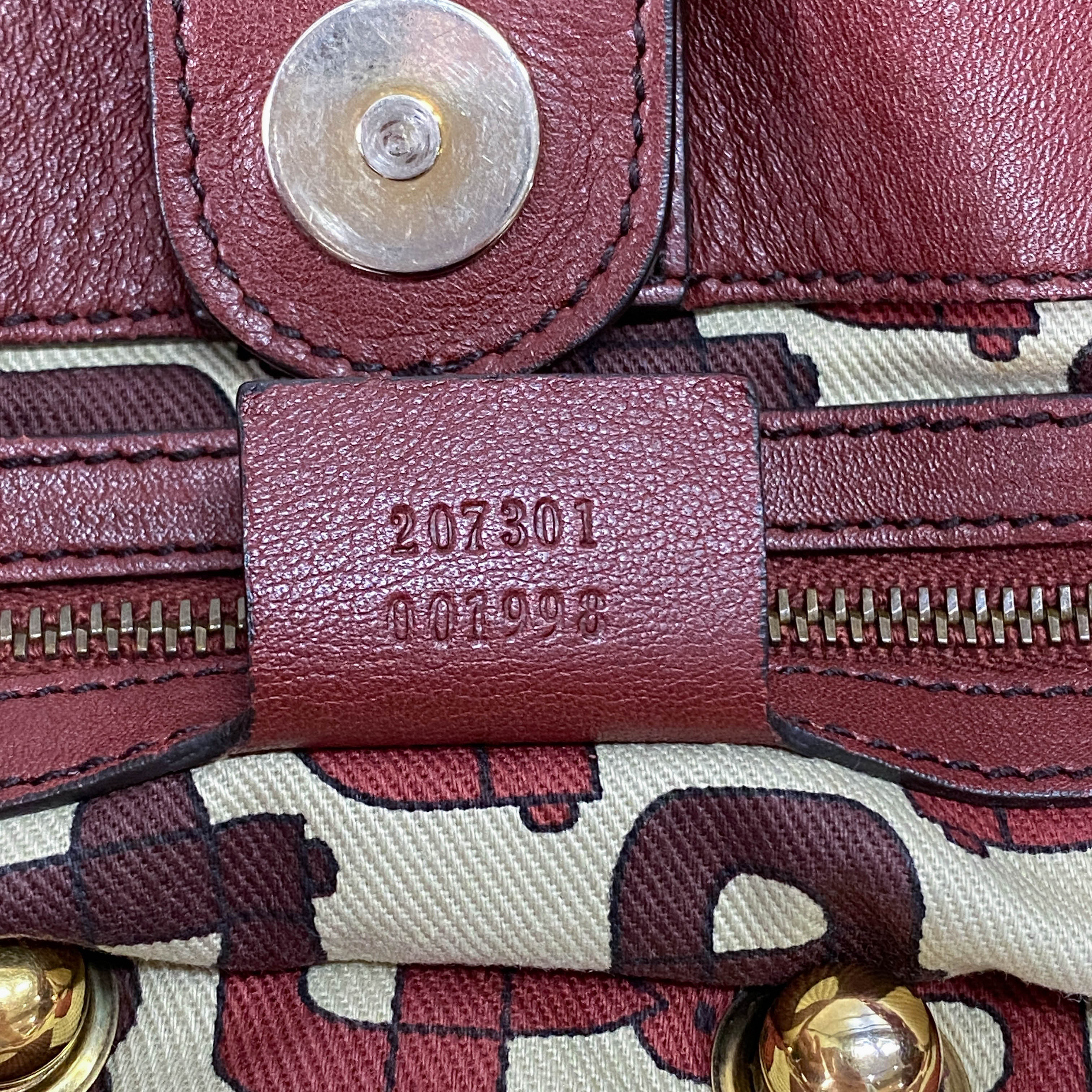 Baboushka Red Leather Tote Bag