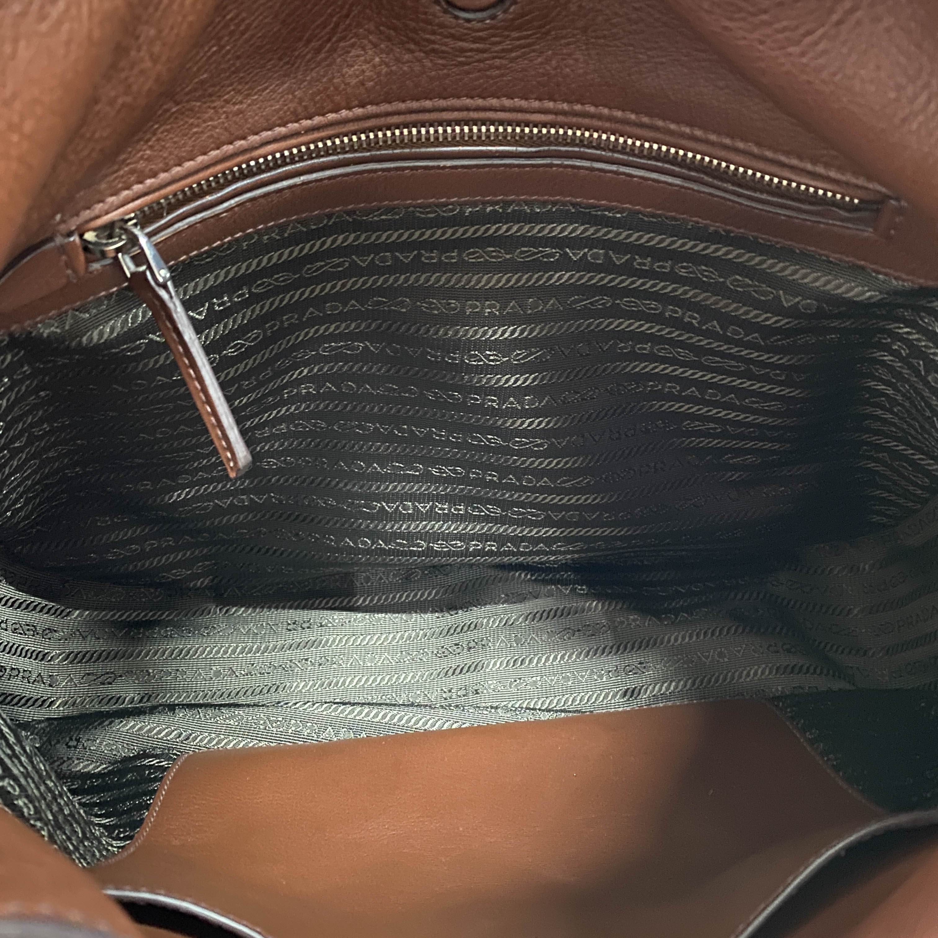 Dark Brown Leather Hobo Bag