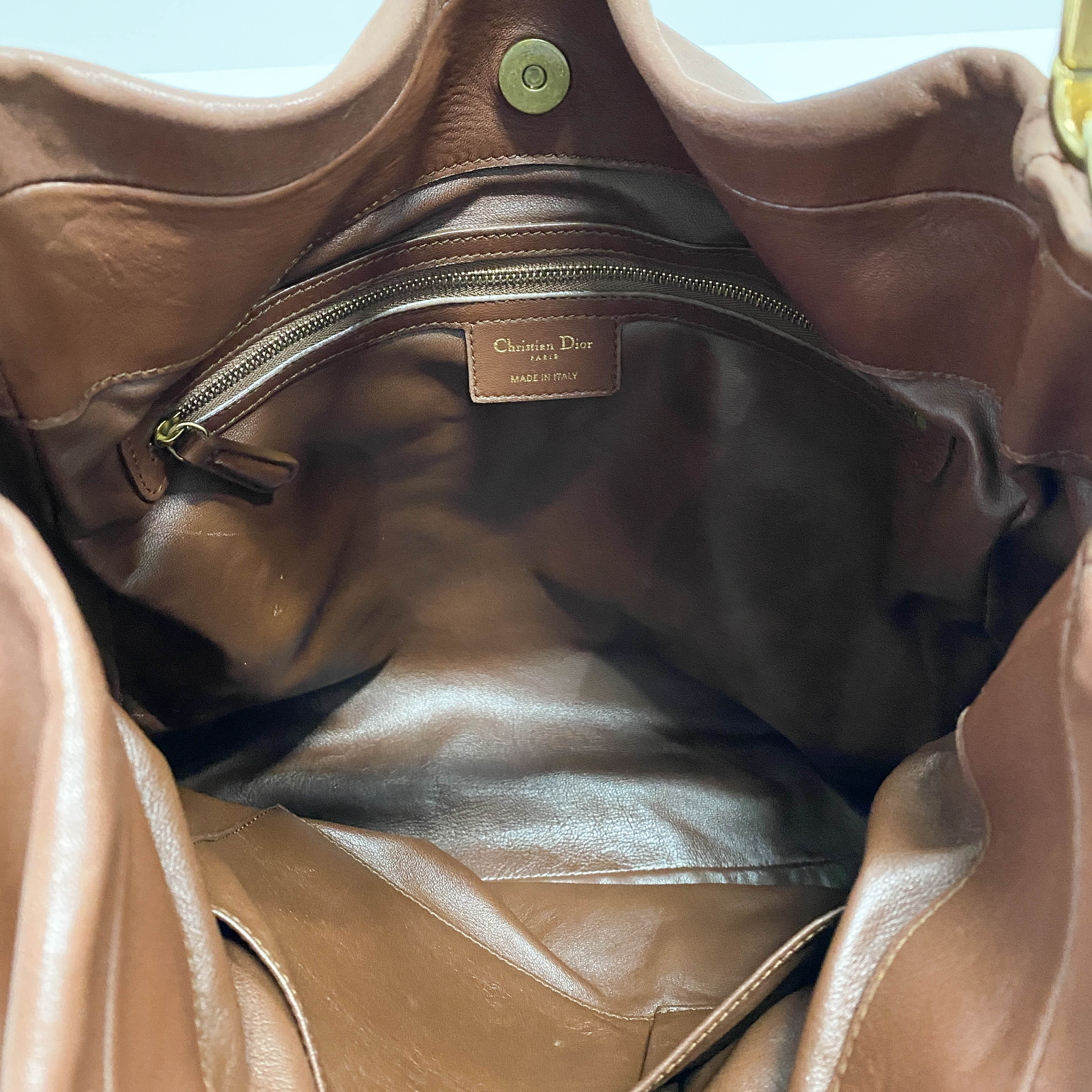 Brown Nappa Leather Shoulder Bag