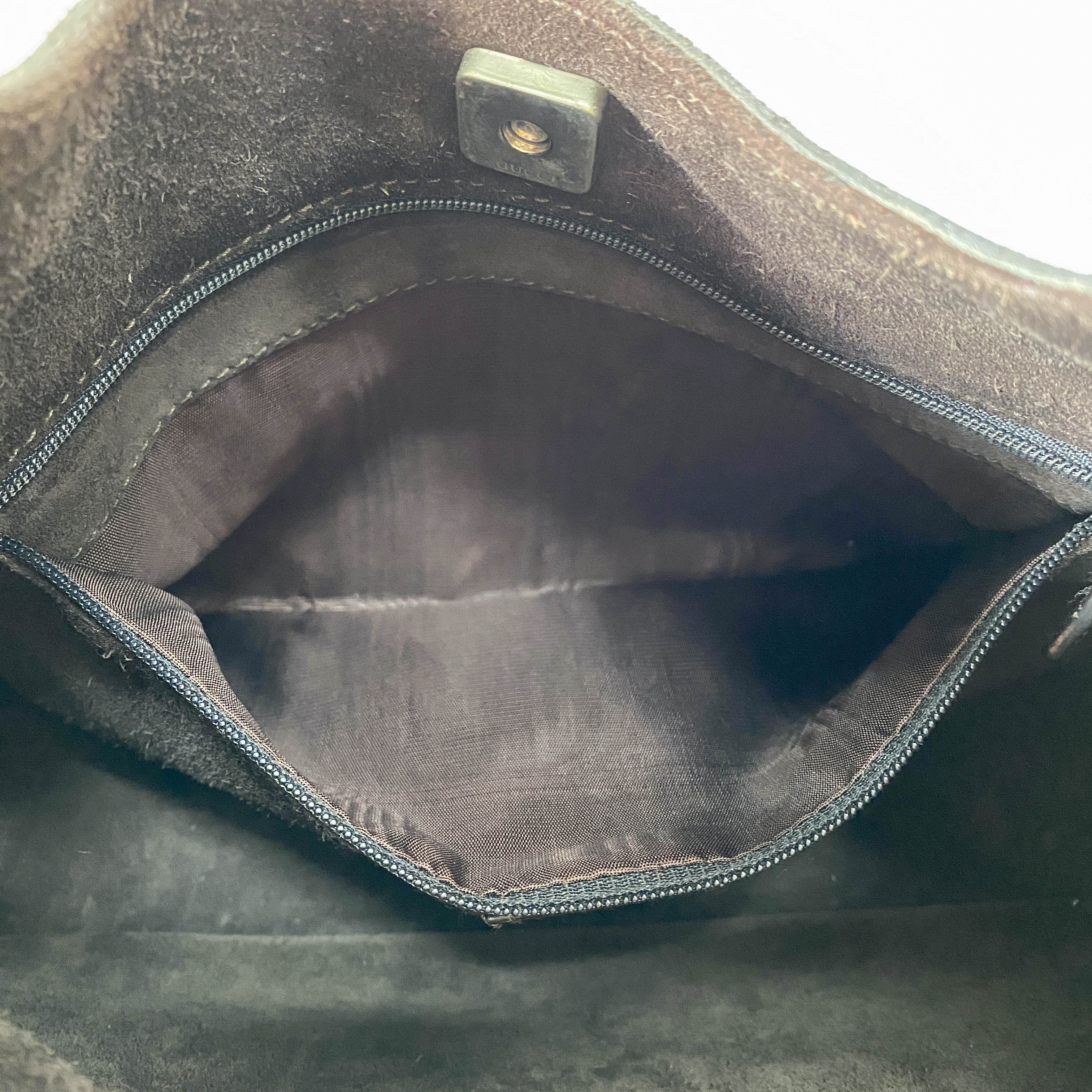 Brown Suede Shoulder Bag