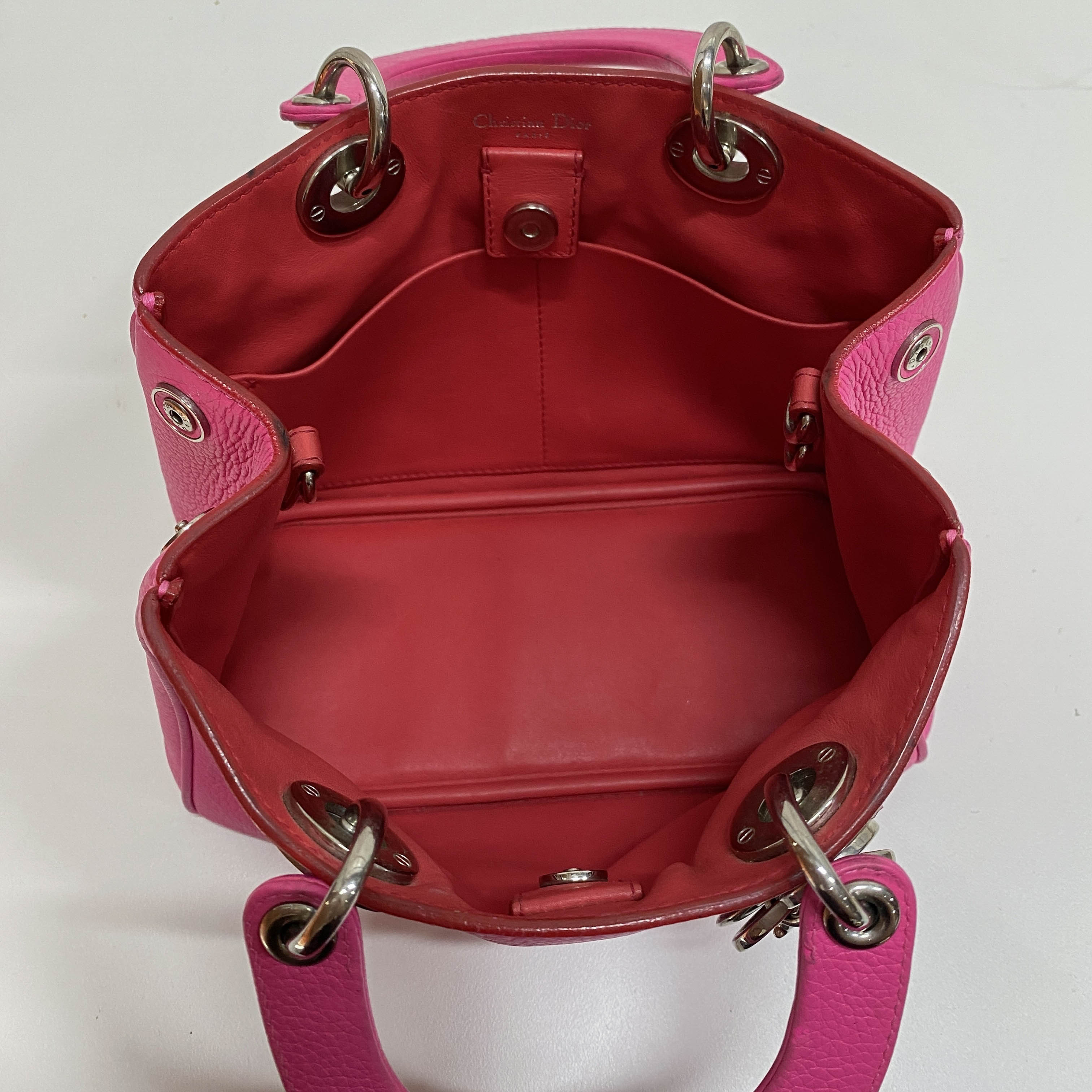 Vintage Pink Leather Hand Bag