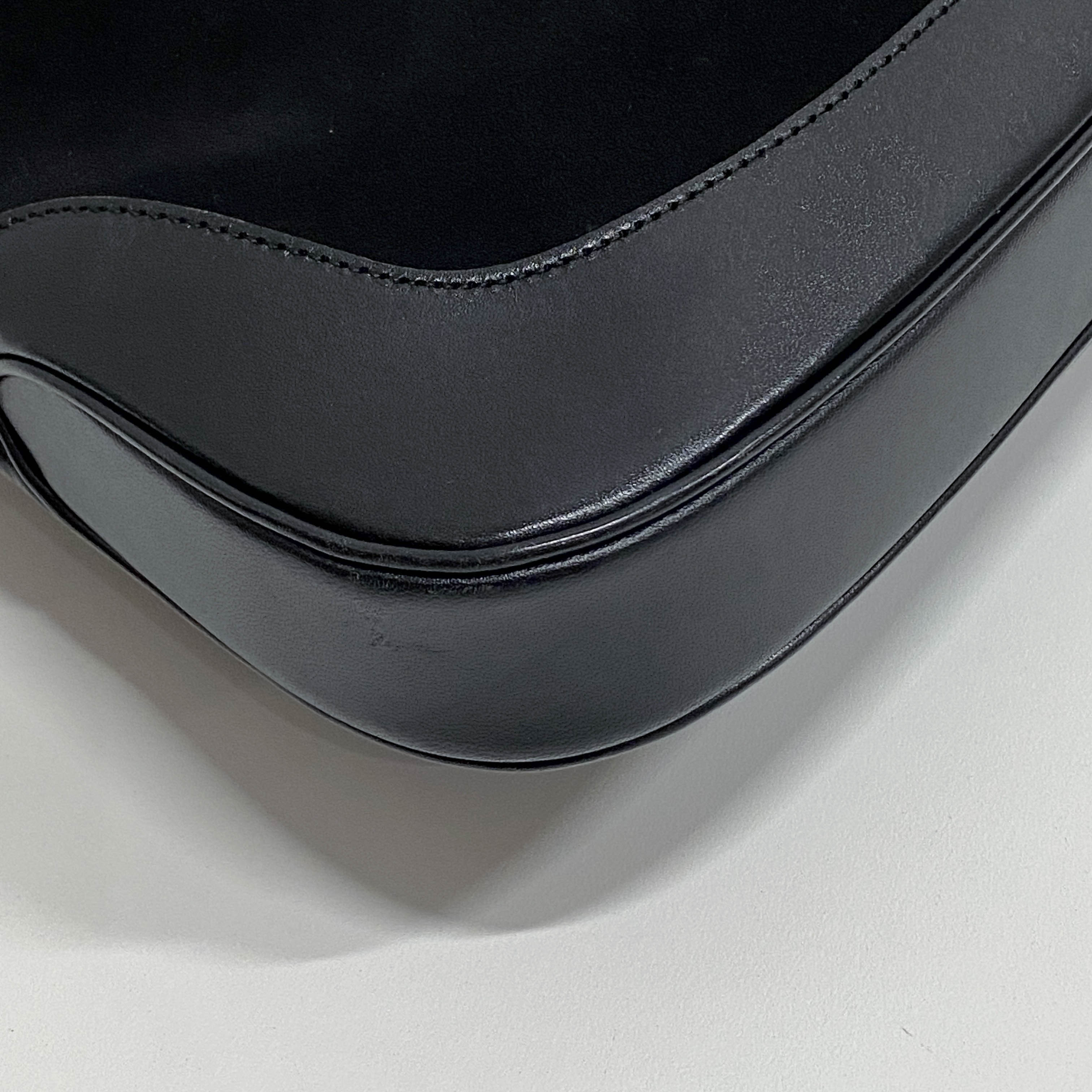 Jackie Black Suede Shoulder Bag