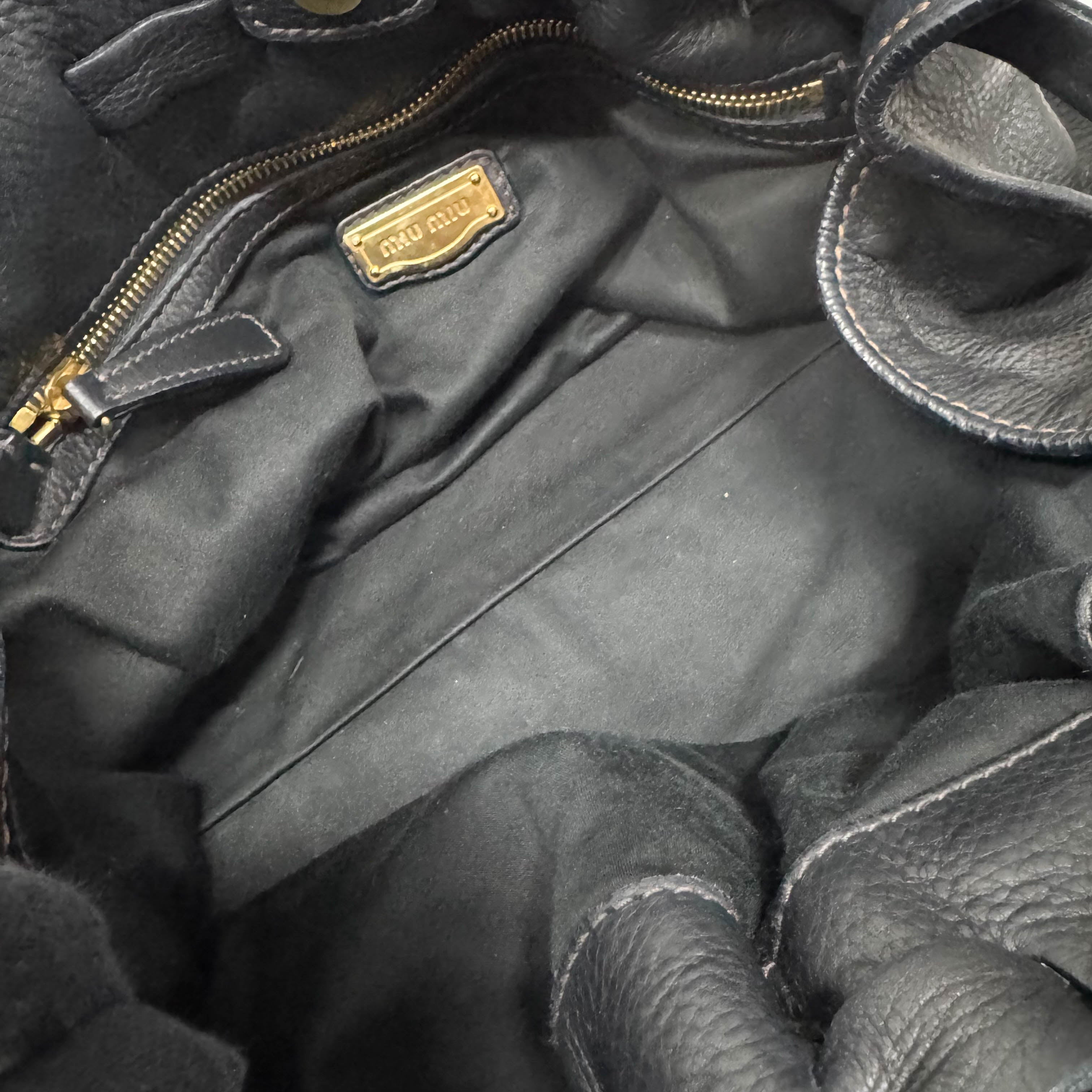 Black Leather Shoulder Bag