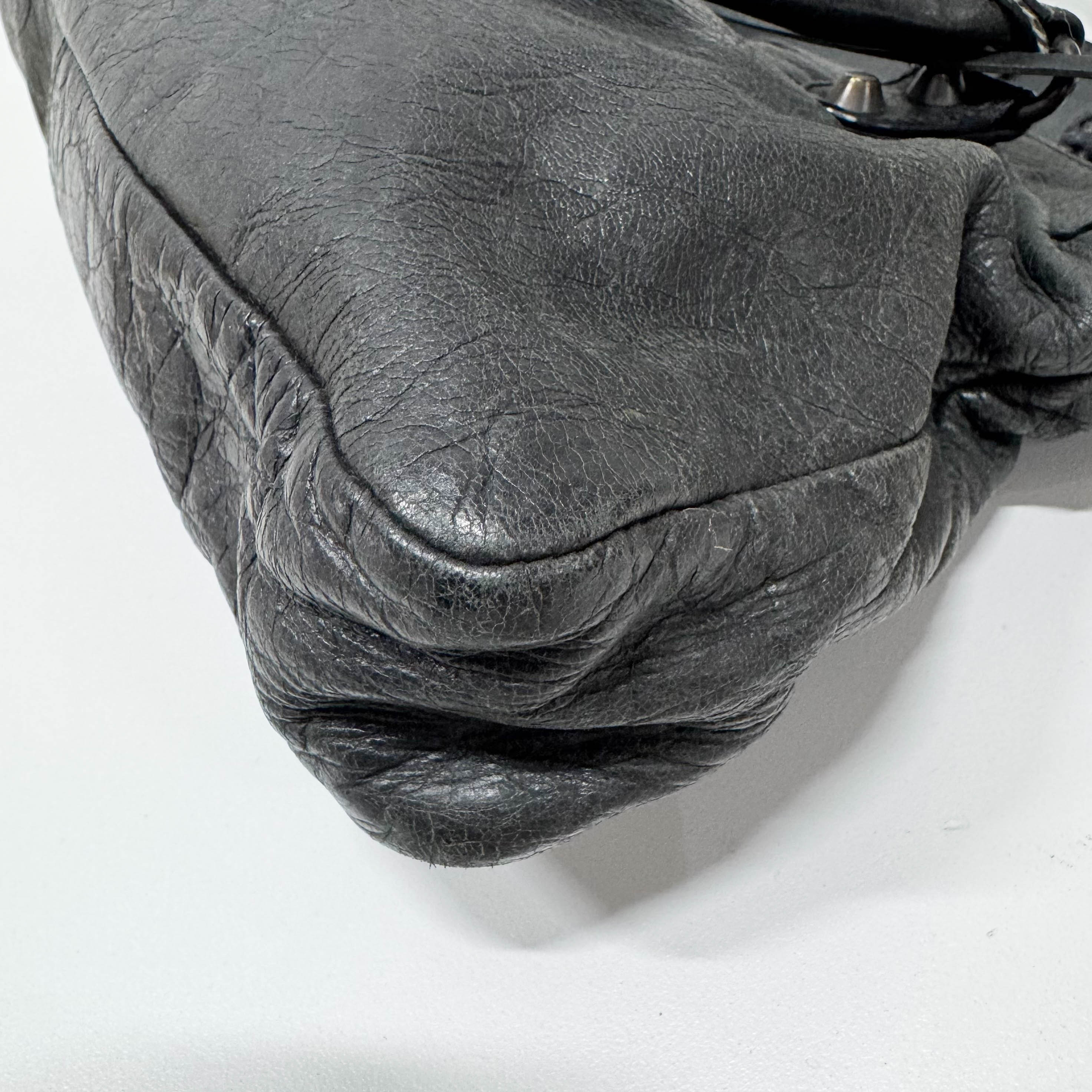The First Black Calfskin Leather Handlebag