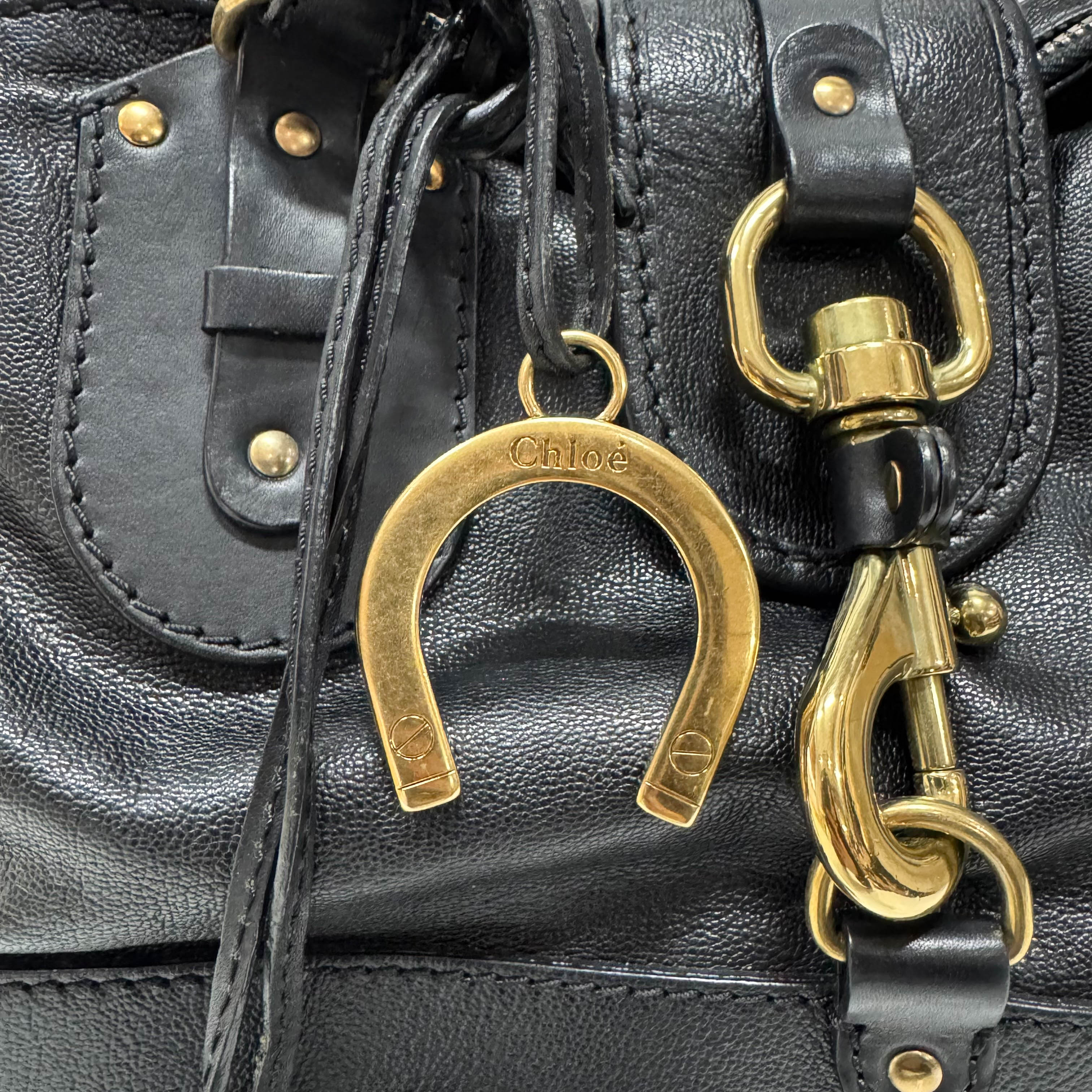 Kerala Black Leather Handbag