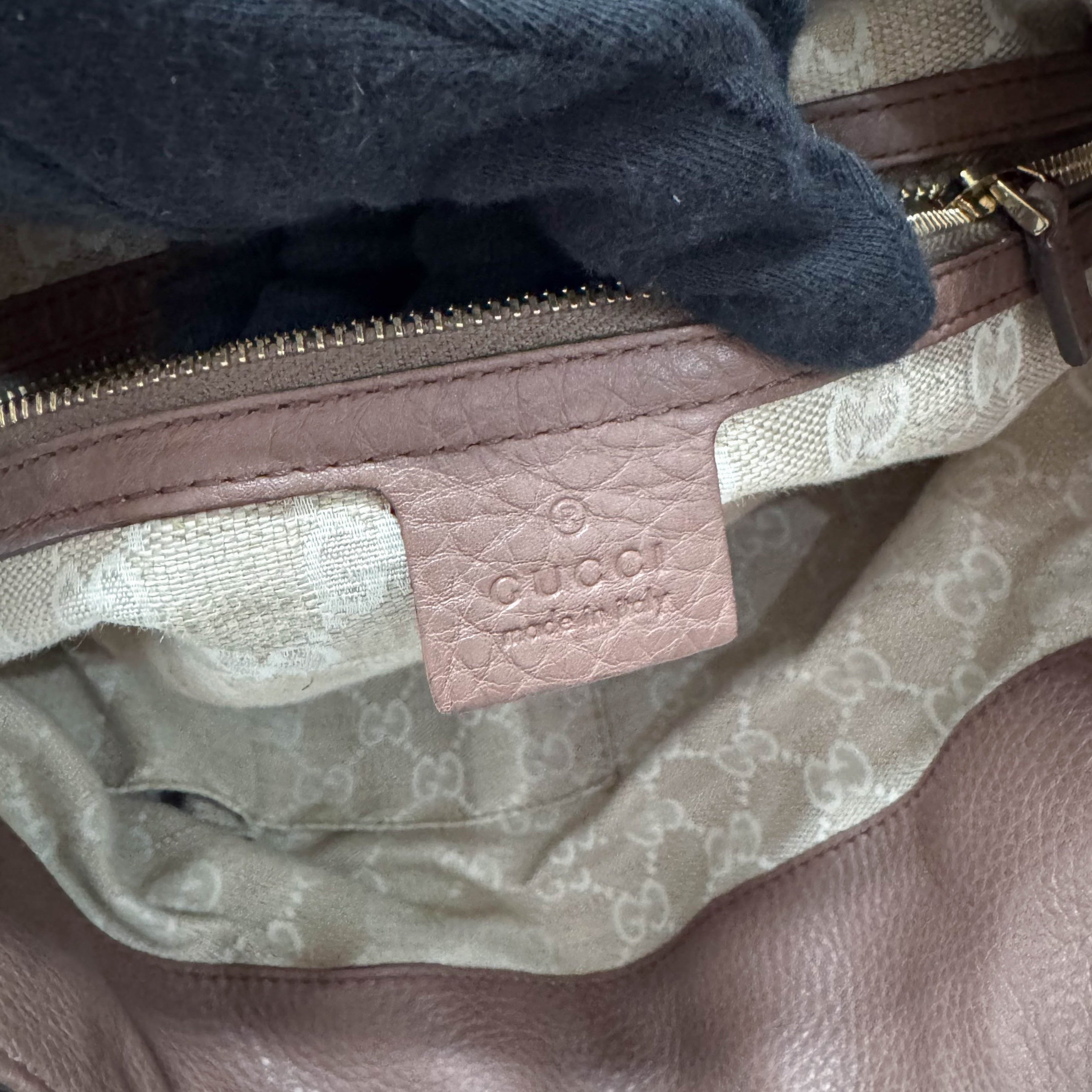 Bamboo Top Handle Tuape Leather Two Way Bag