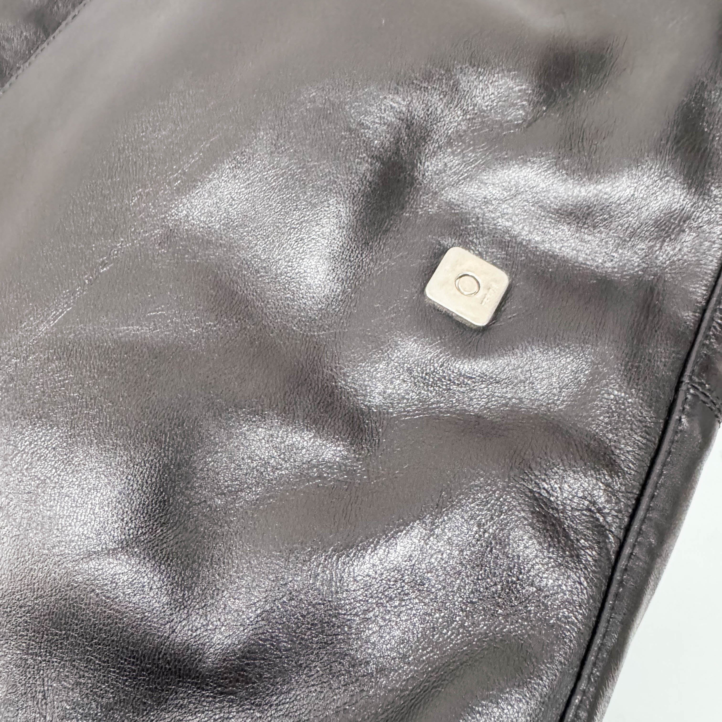 Mamma Baguette Black Leather Shoulder Bag