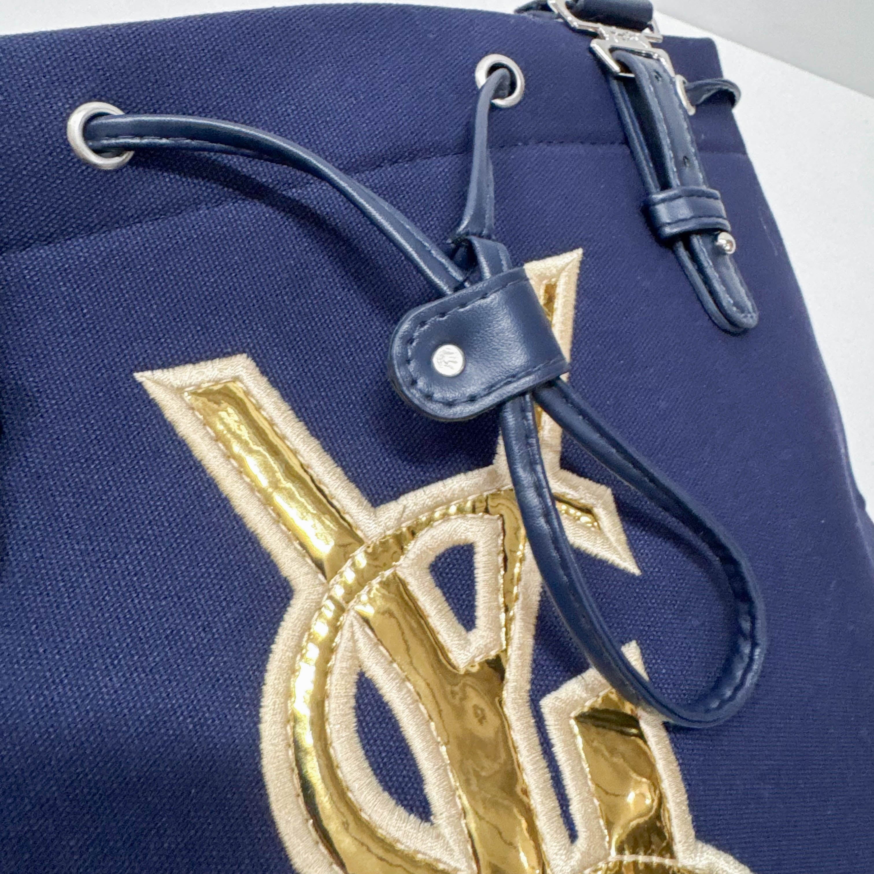 Navy Blue Cotton Tote Bag