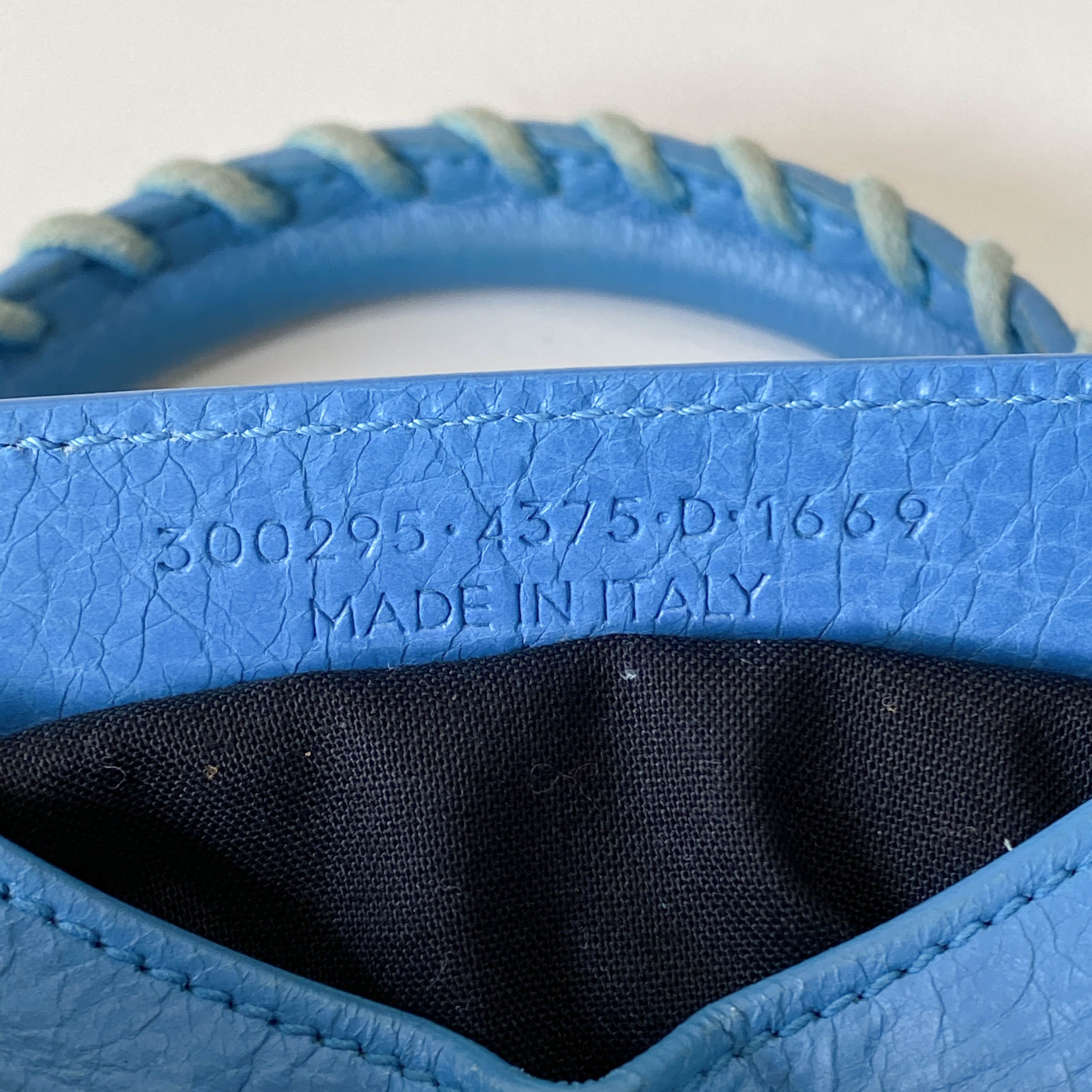 Mini City Blue Leather Two Way Bag