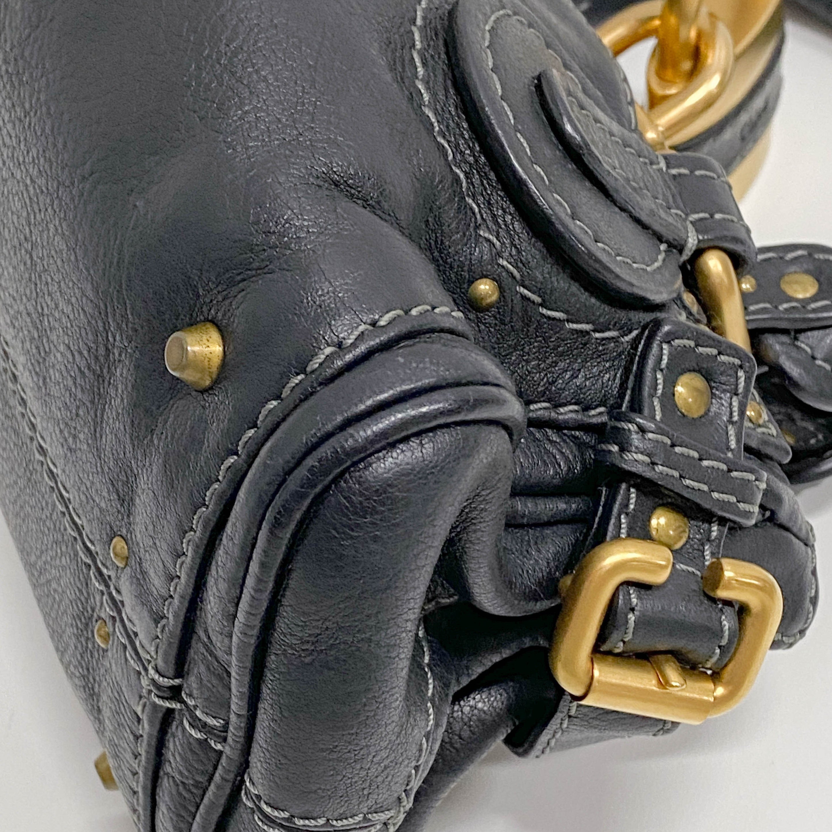 Mini Paddington Black Calfskin Shoulder Bag