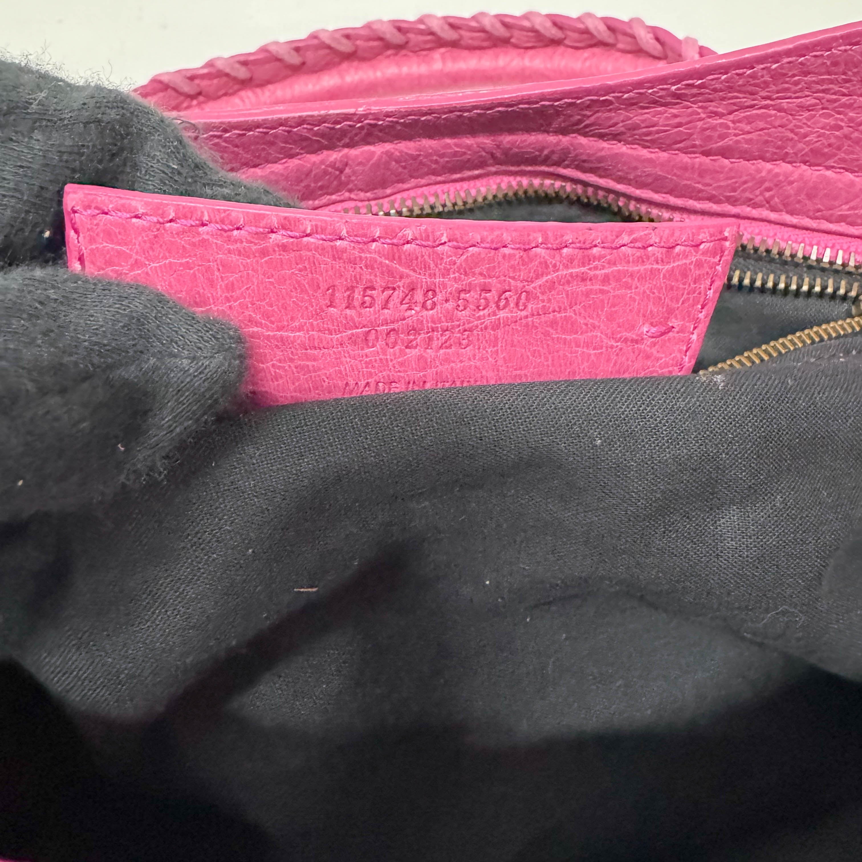 The City Pink Calfskin Leather Two Way Bag