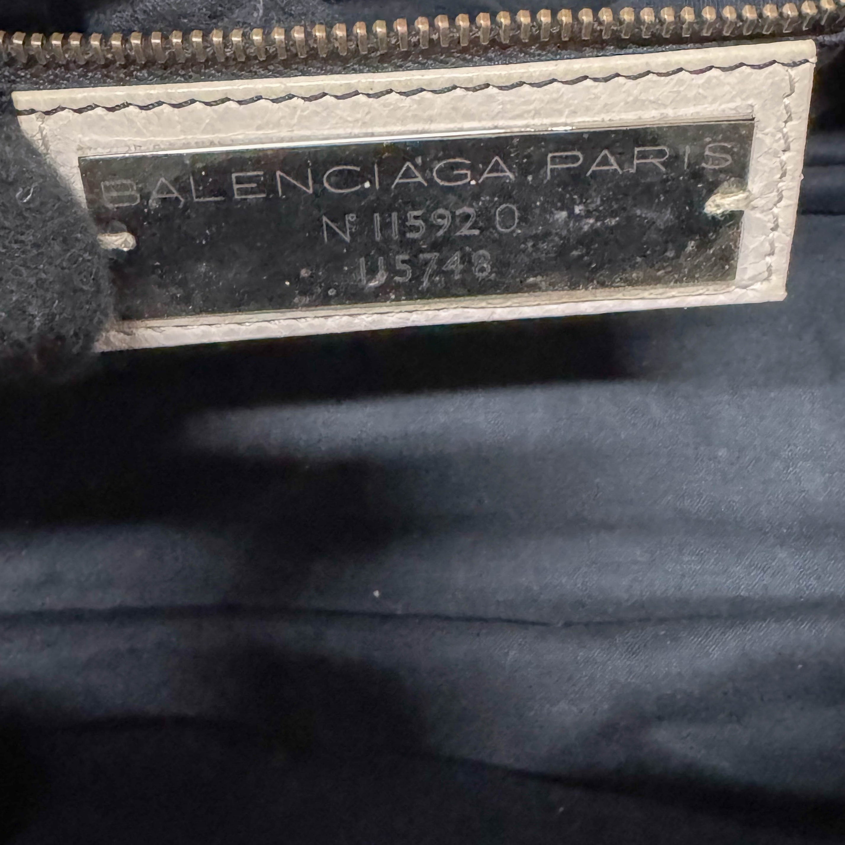 The City Beige Calfskin Leather Two Way Bag