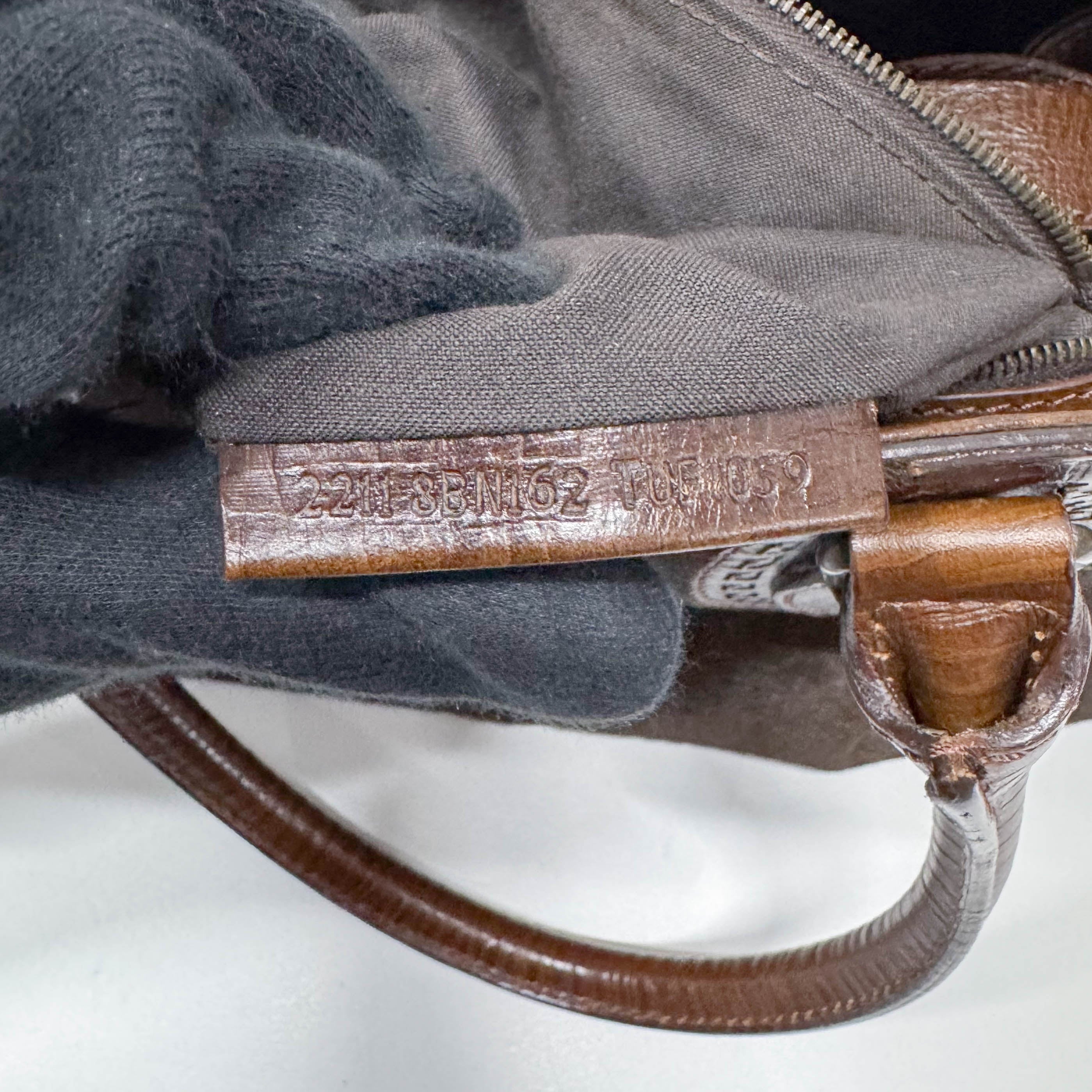 Limited Edition Squirrel Print Brown Pony Hair Shoulder Bag