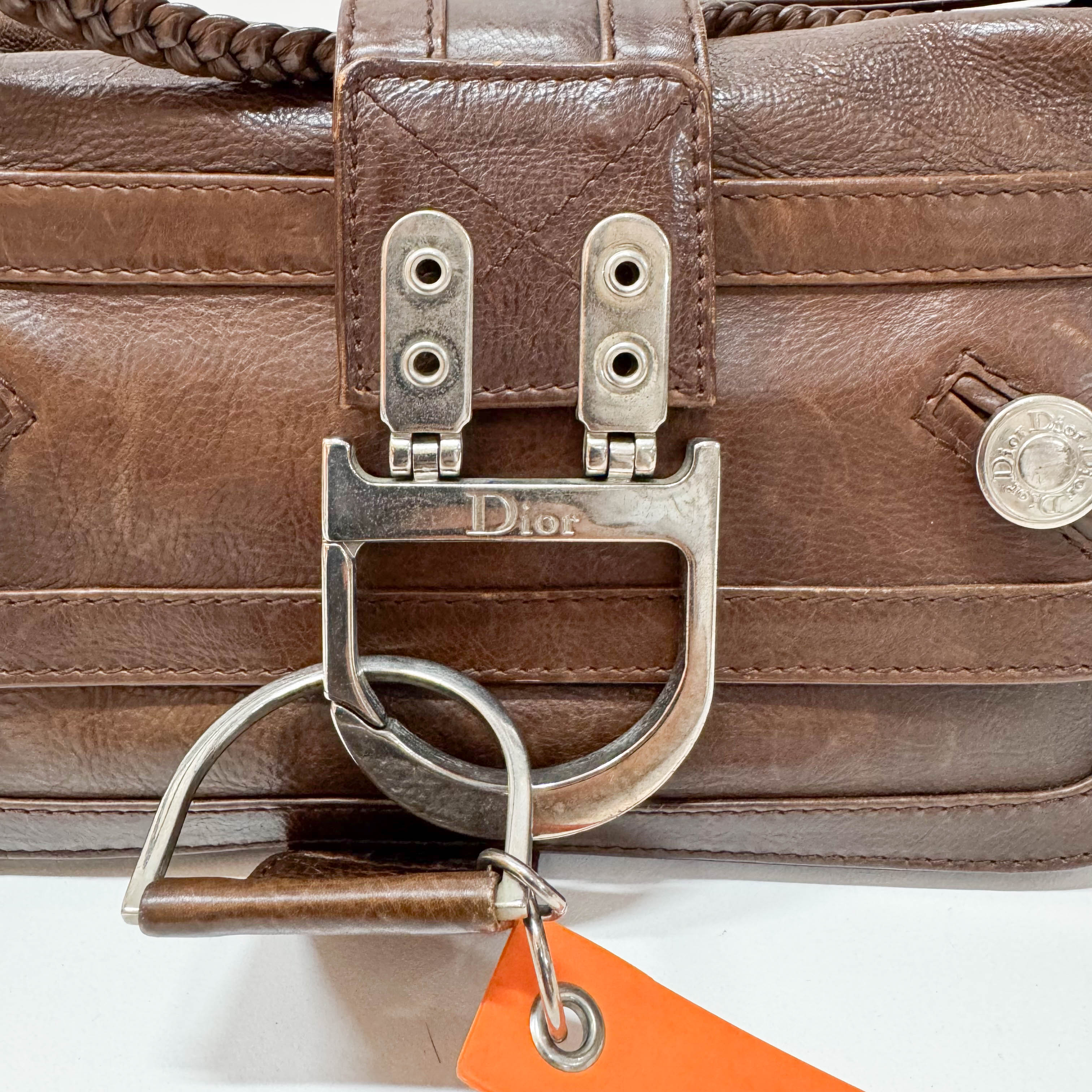 Flight Brown Leather Shoulder Bag