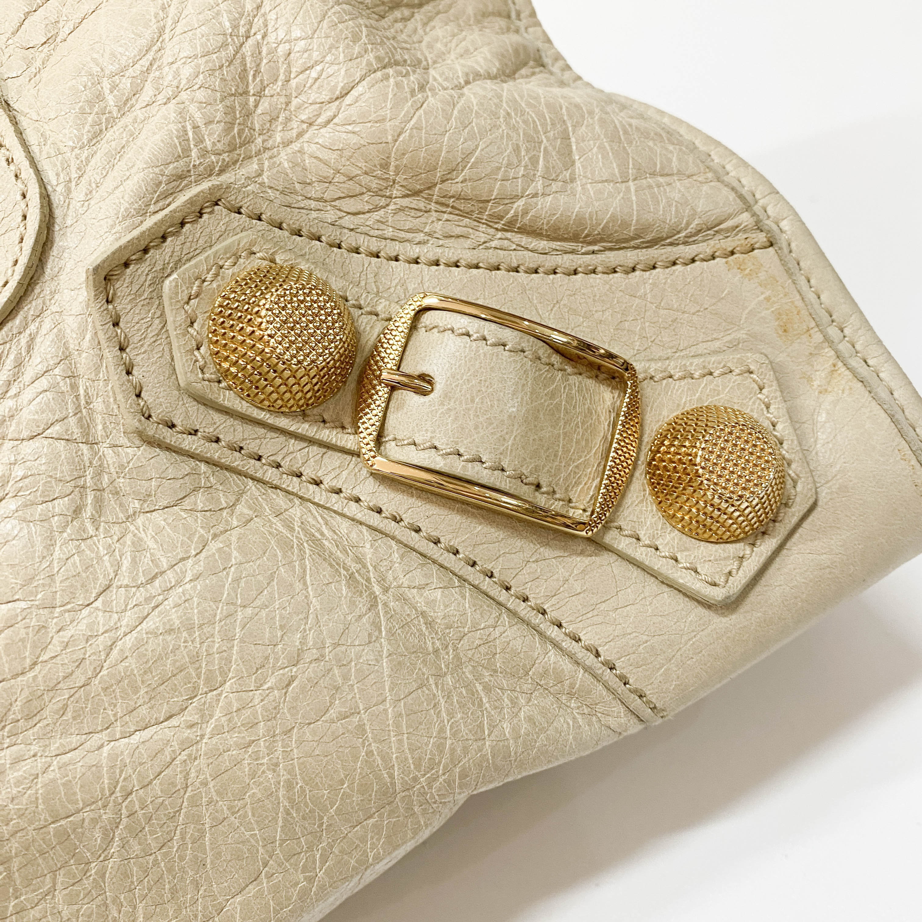 The Part Time Light Beige Calfskin Leather Two Way Bag