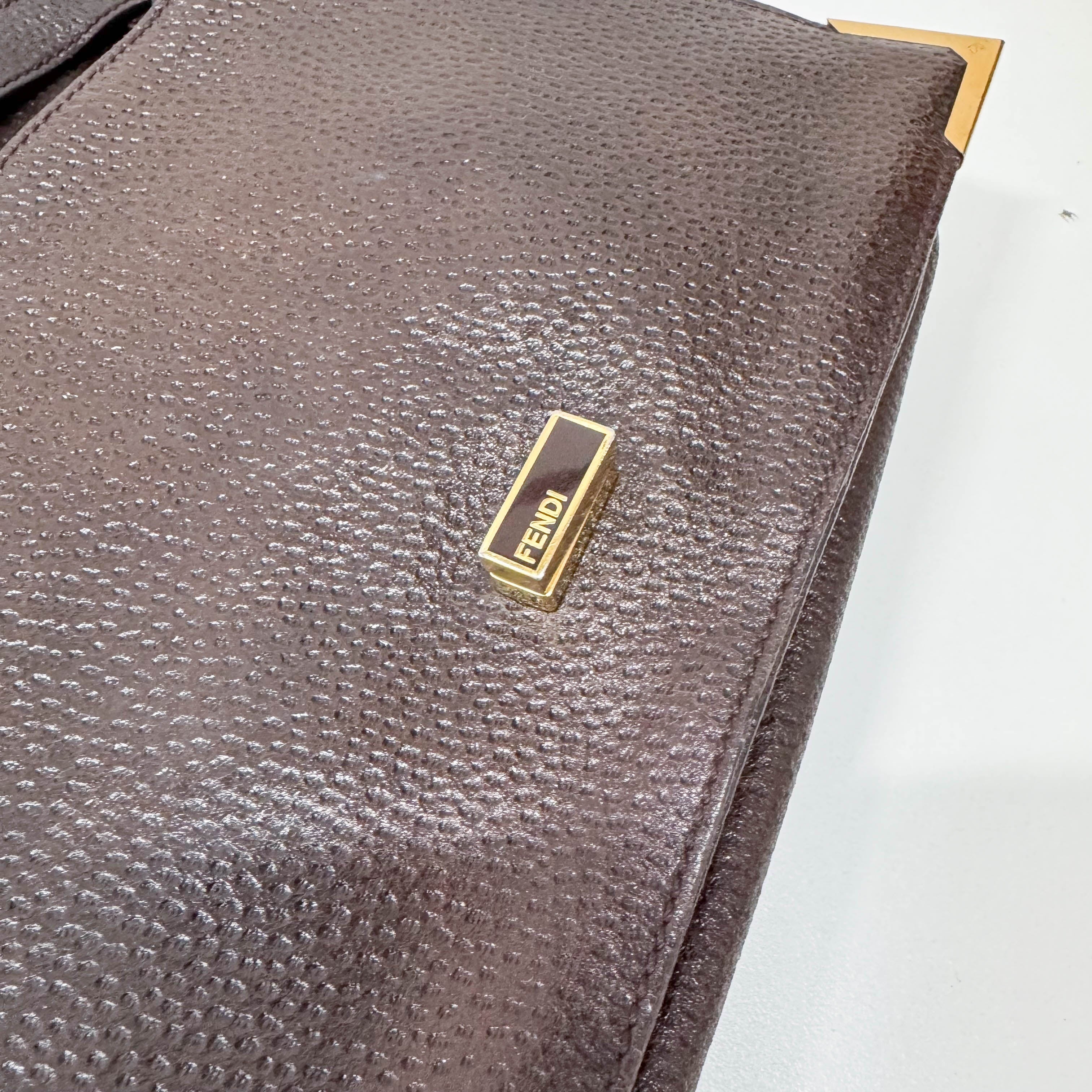 Vintage Brown Leather Shoulder Bag