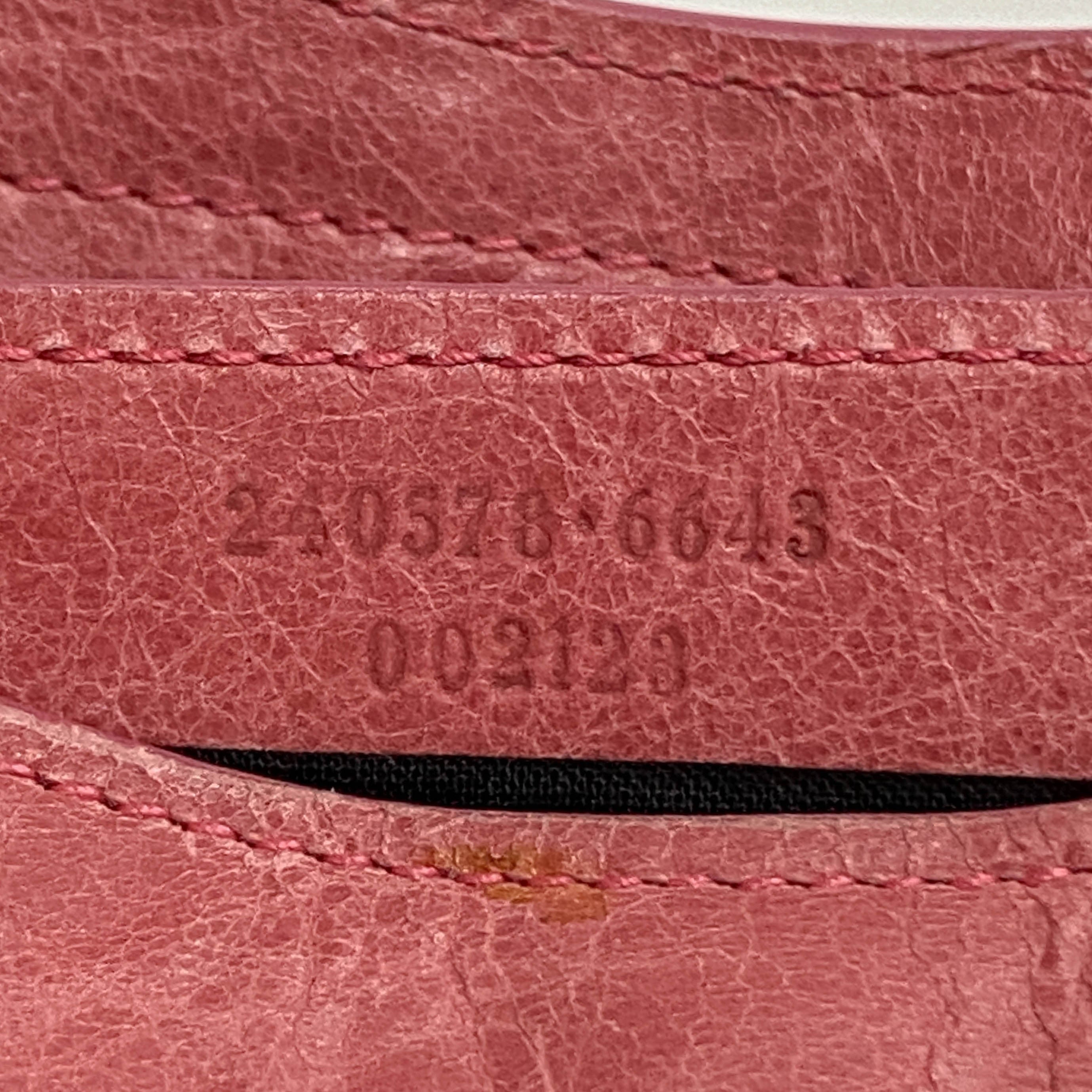 The Town Pink Calfskin Leather Two Way Bag