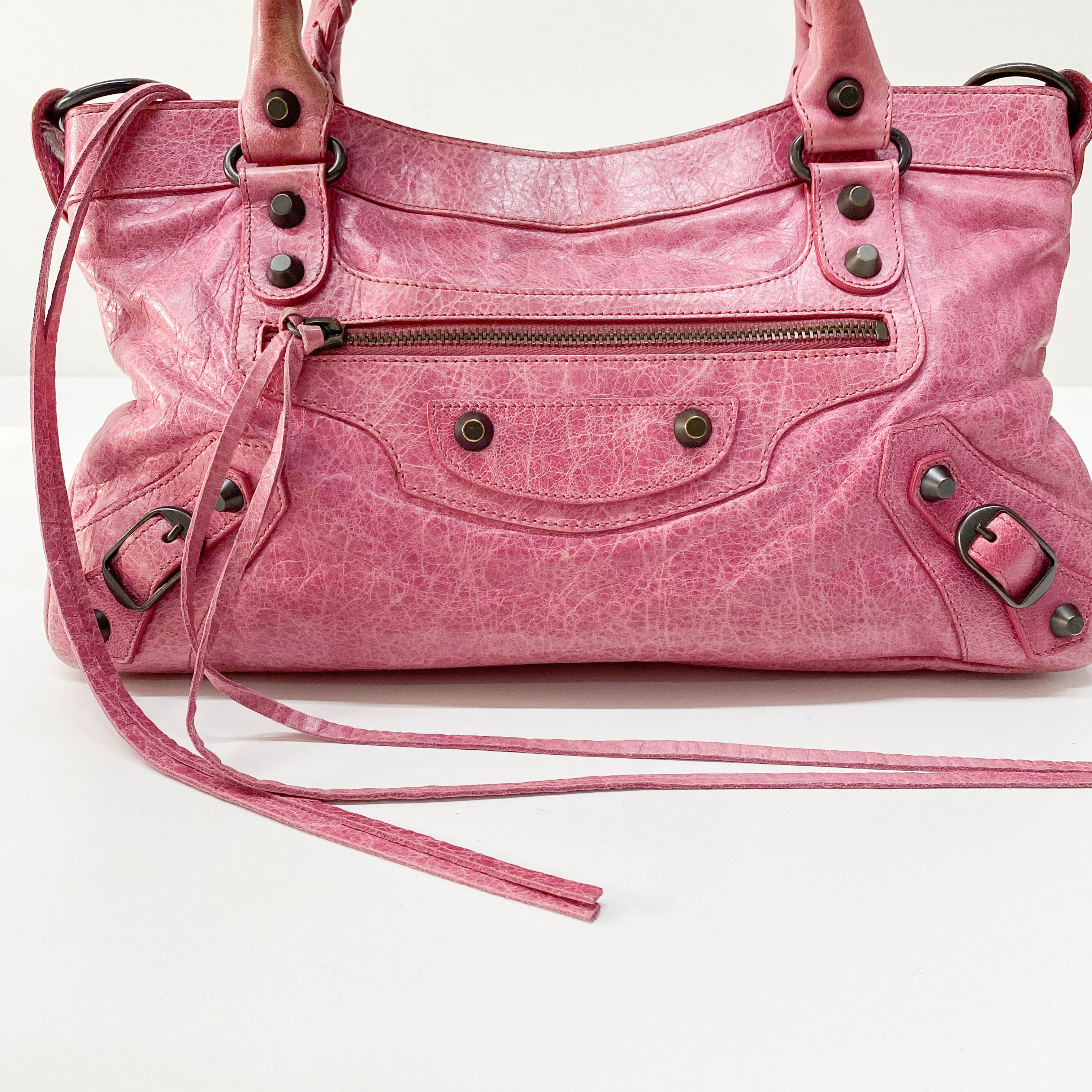 The First Pink Calfskin Leather Two Way Bag
