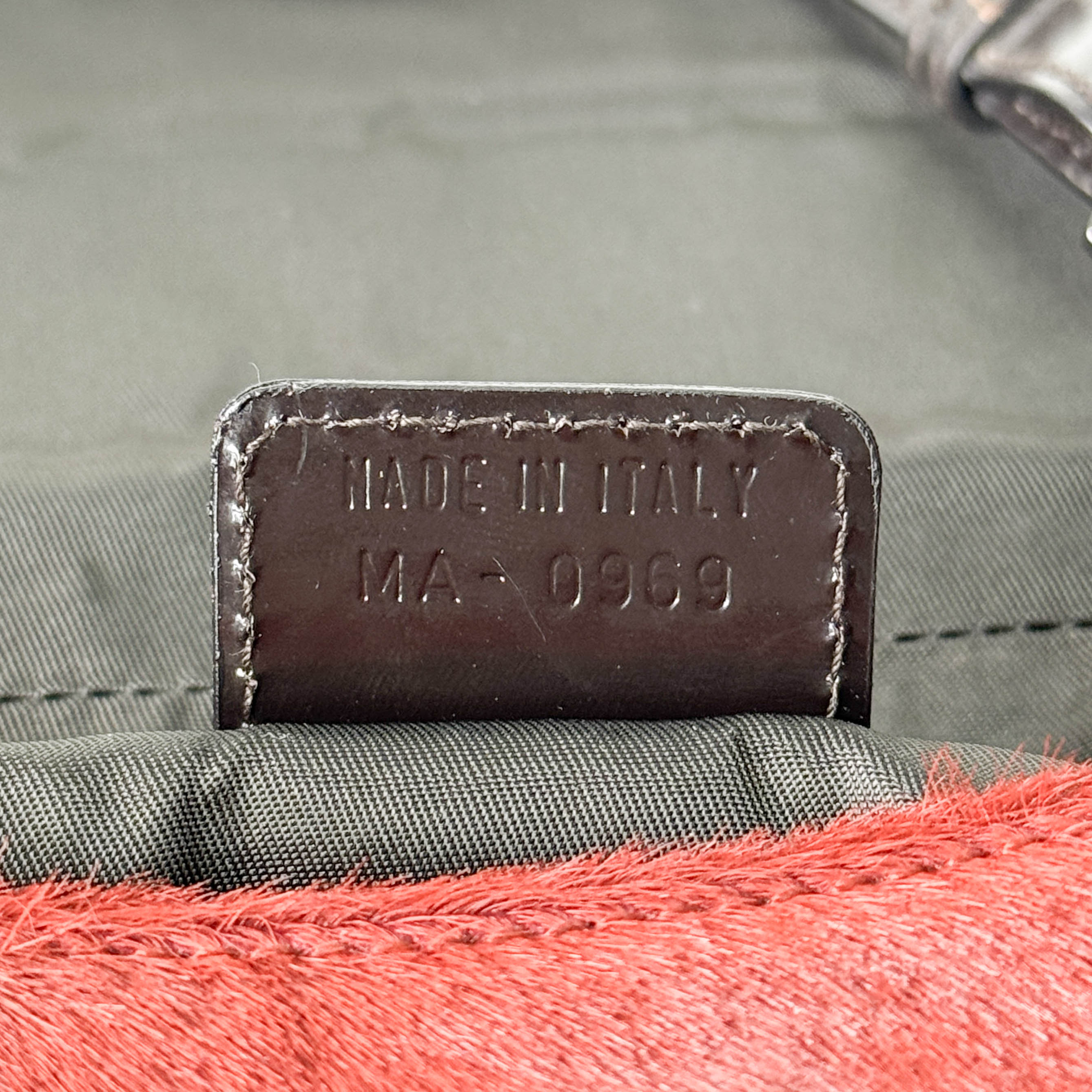 Malice Pearl Red Pony Hair Shoulder Bag