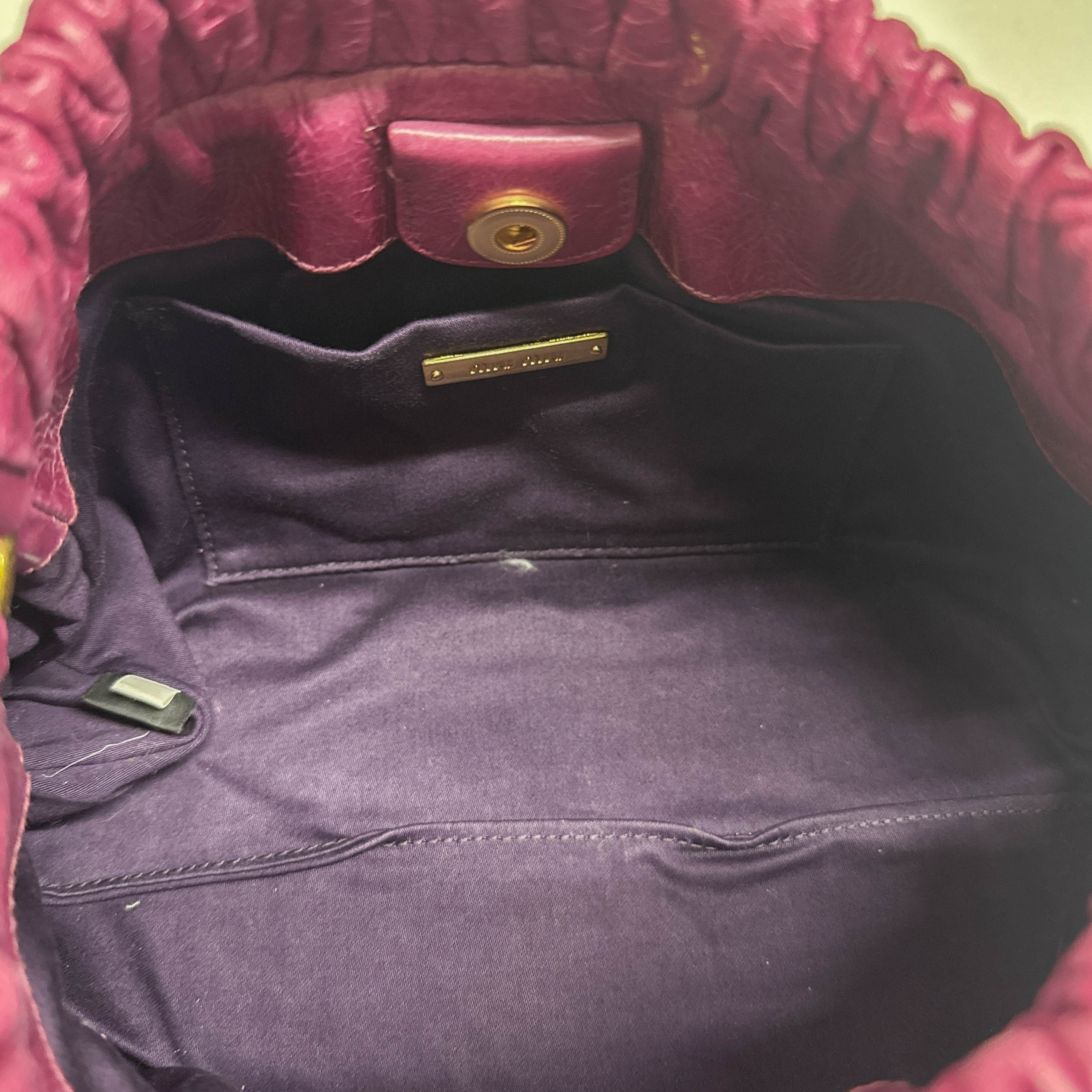 Mini Vitello Bauletto Pink Leather Two Way Bag