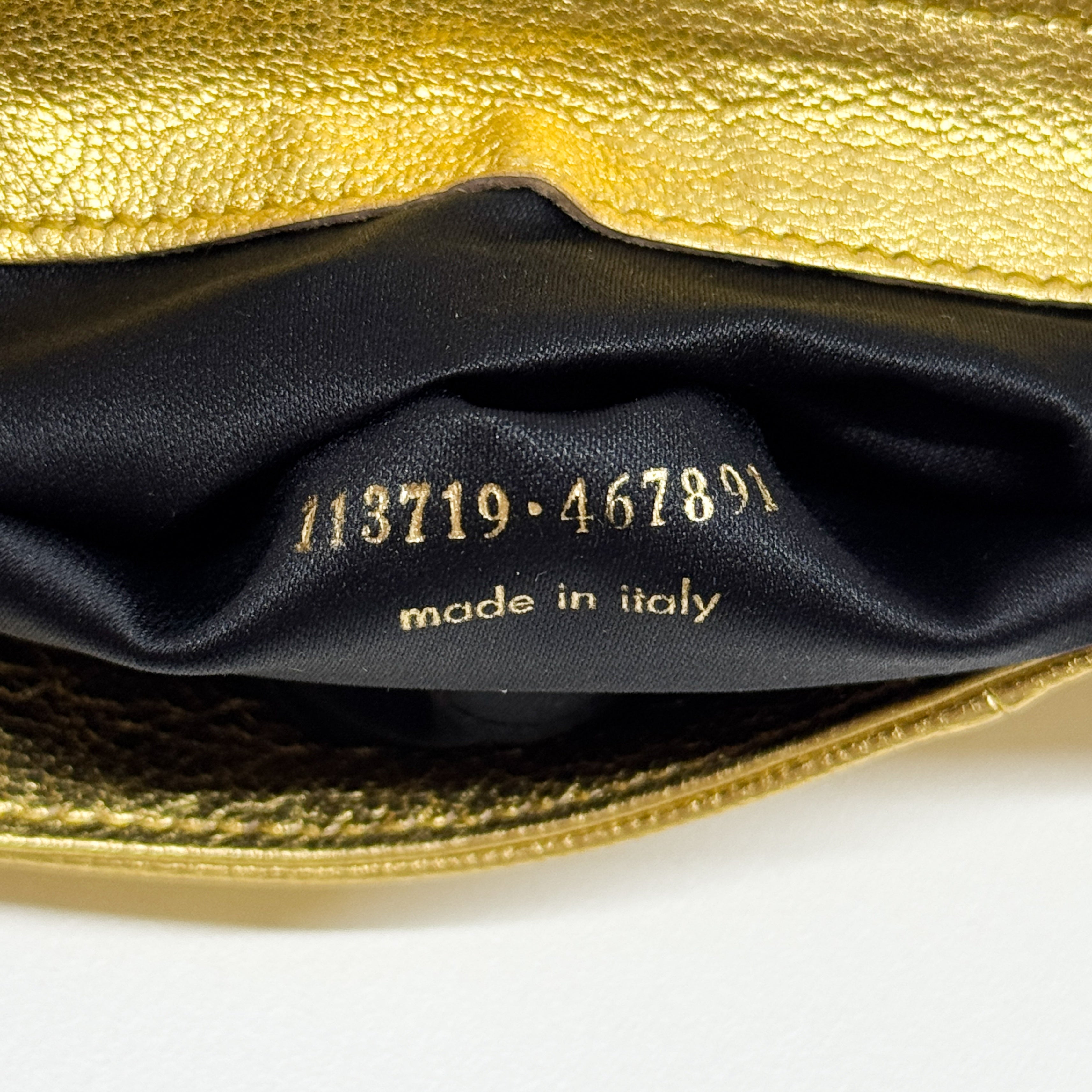 Vintage Mini Gold Leather Hand Bag