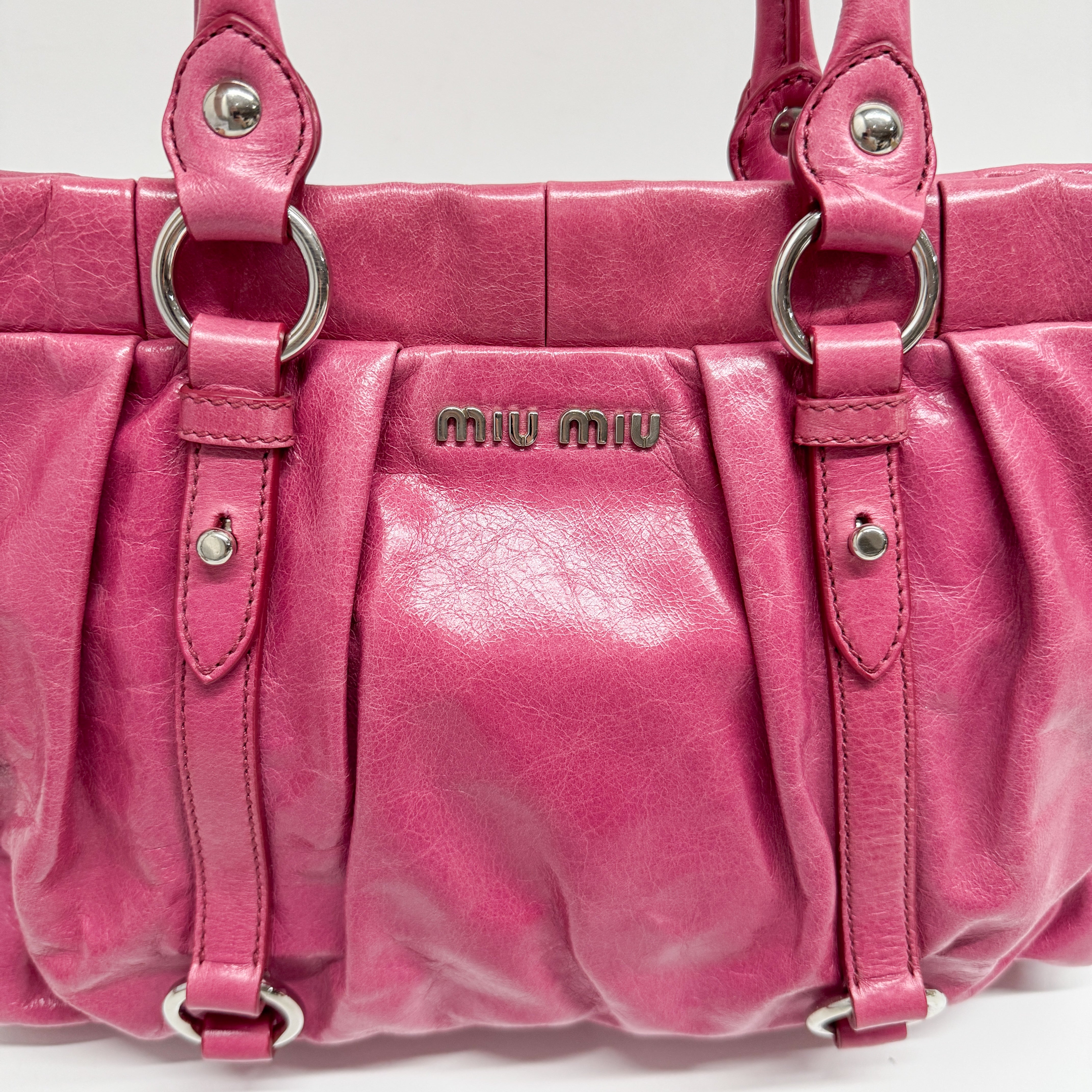 Vitello Bauletto Calfskin Leather Two Way Bag