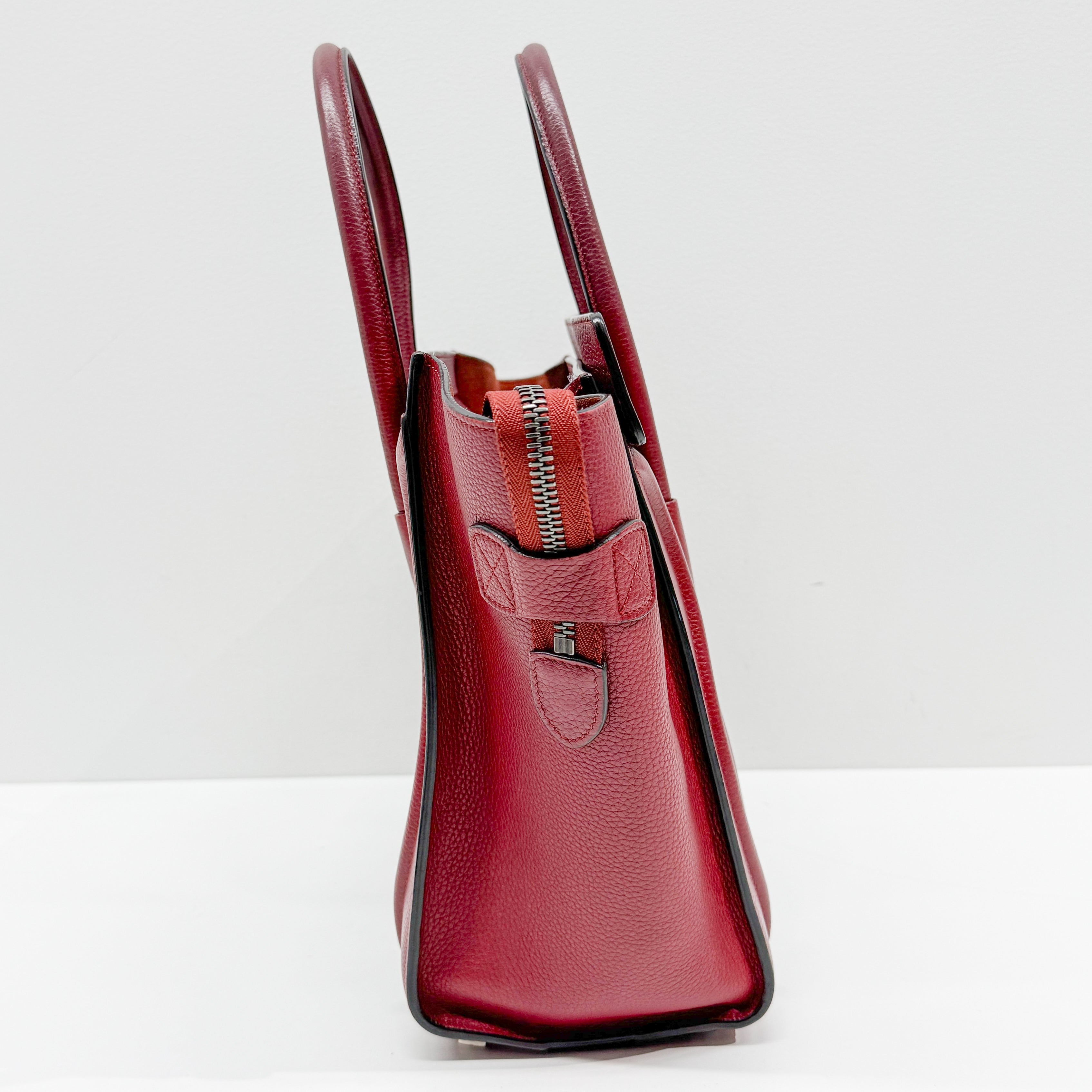 Vintage Red Leather Hand Bag