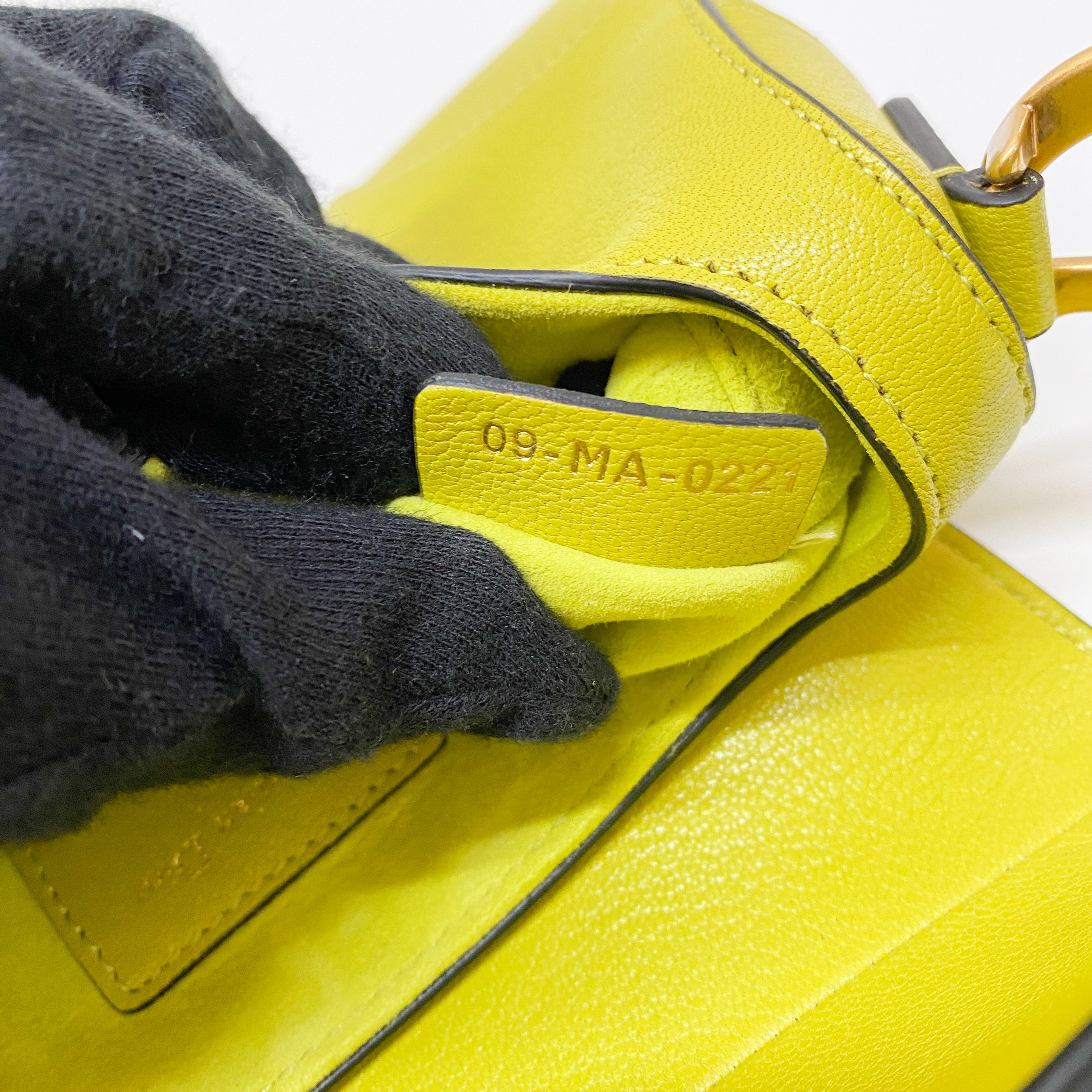 Saddle Green Leather Hand Bag