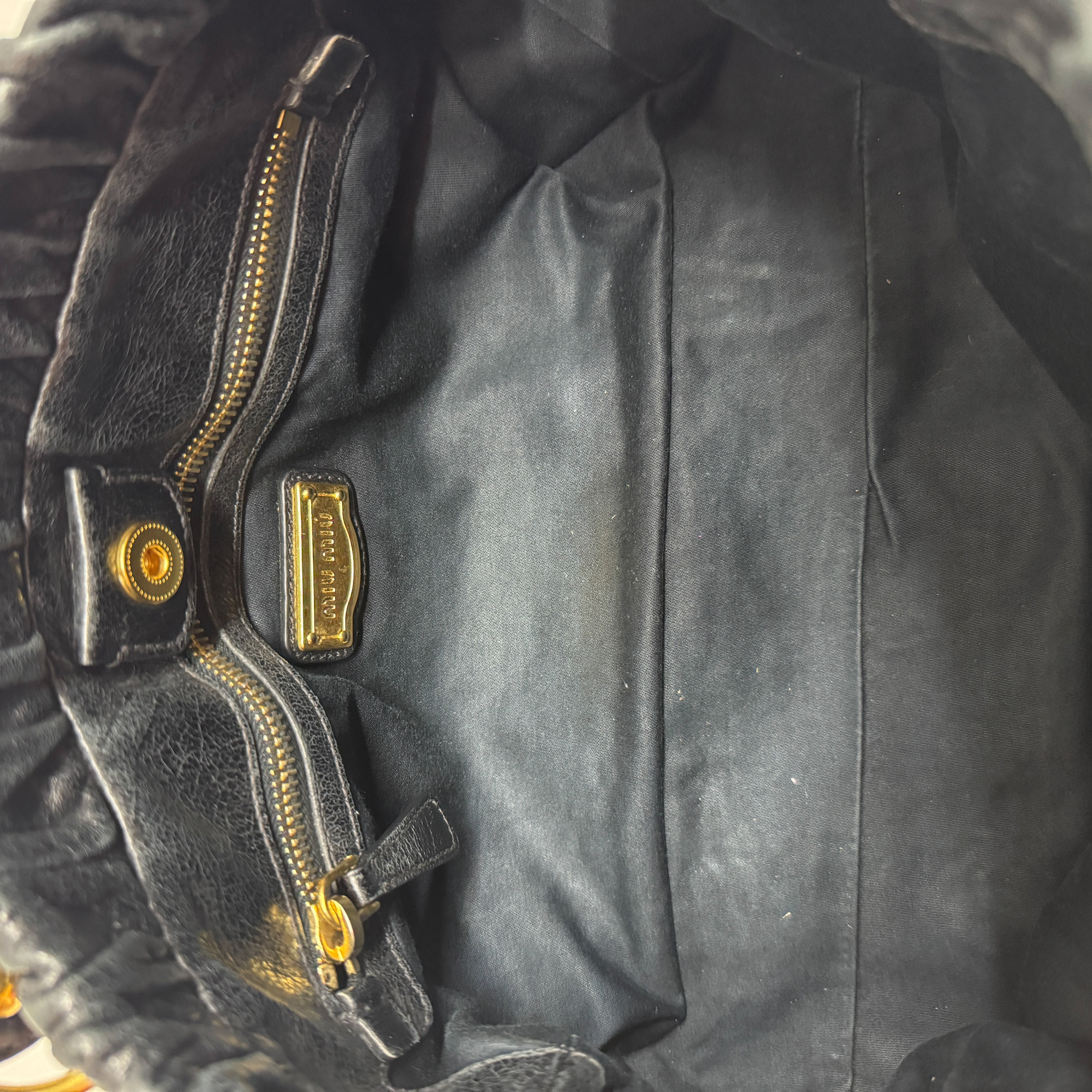 Vitello Bauletto Black Calfskin Leather Two Way Bag