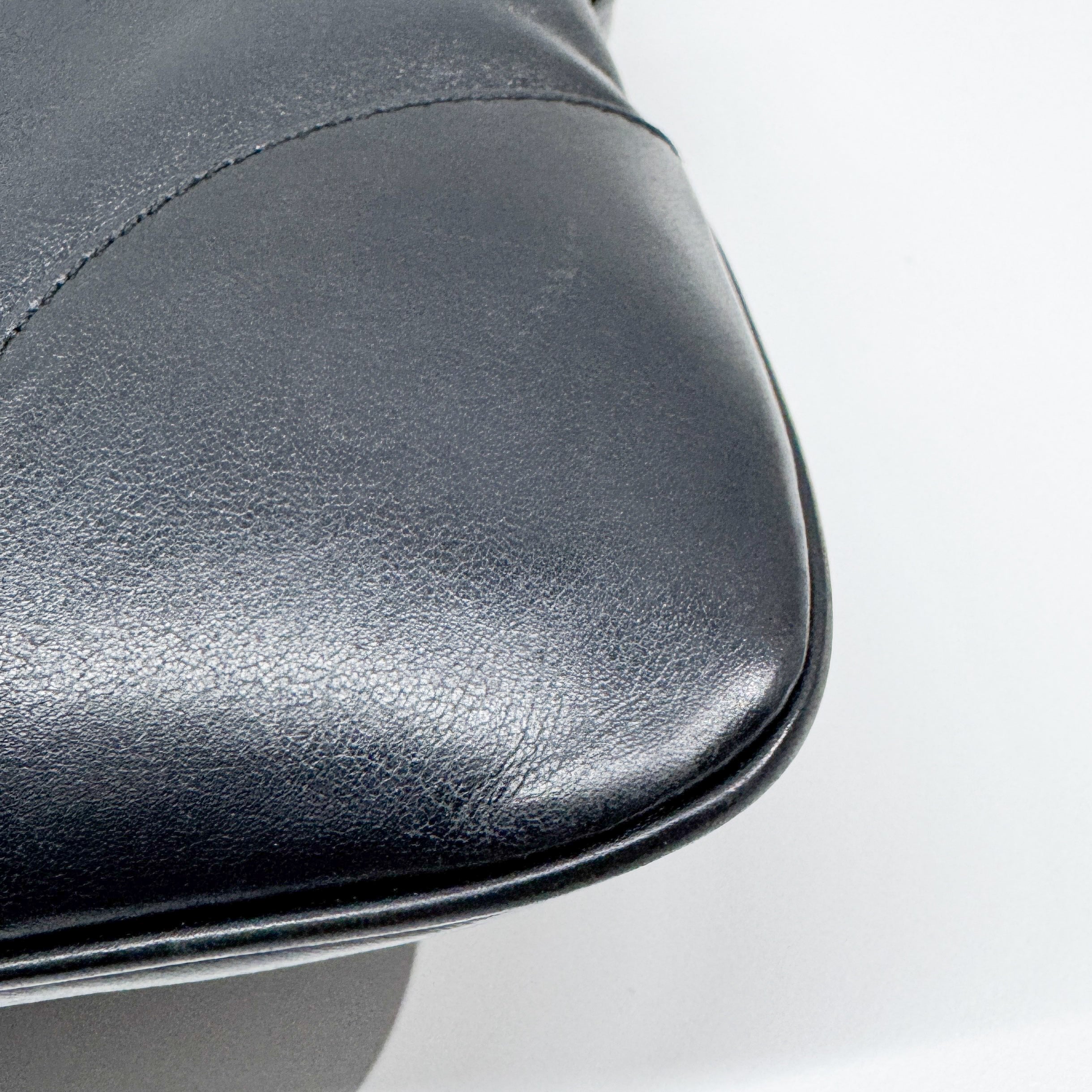 Black Leather Hobo Bag