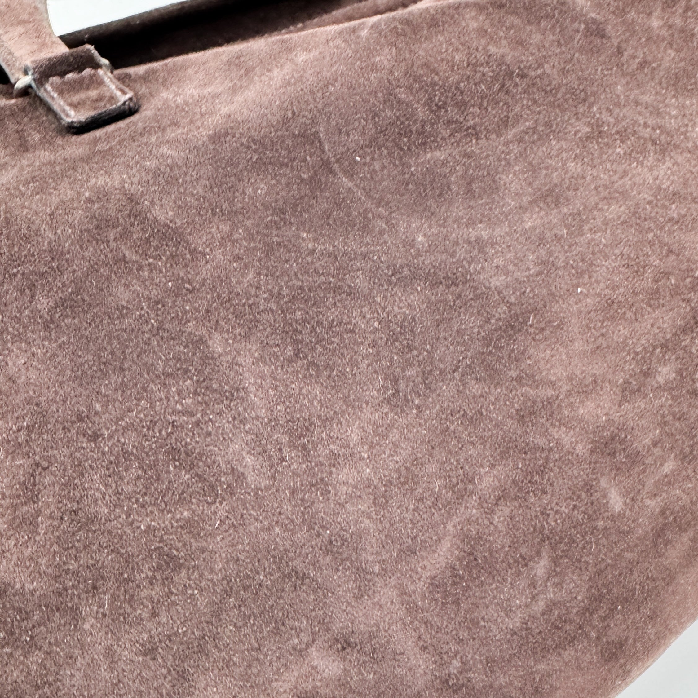 Vintage Brown Suede Hand Bag