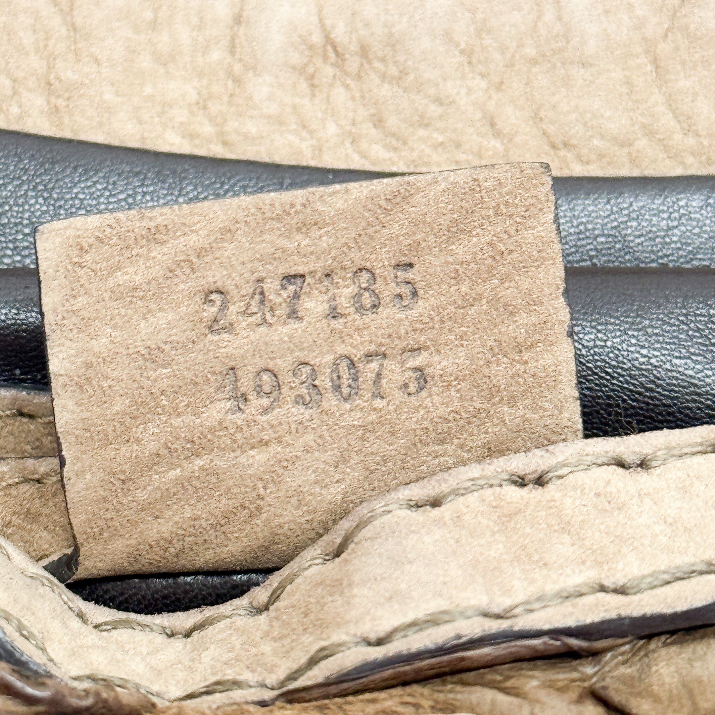 Wave Brown Python Embossed Leather Shoulder Bag