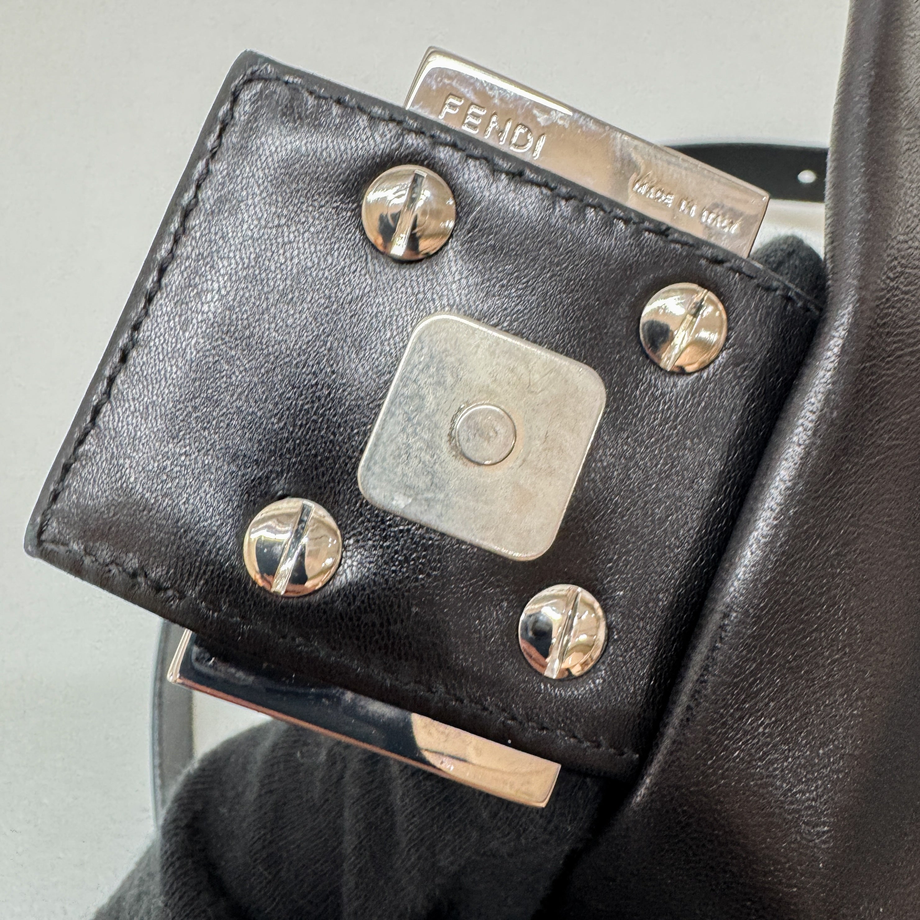 Mamma Baguette Black Leather Shoulder Bag