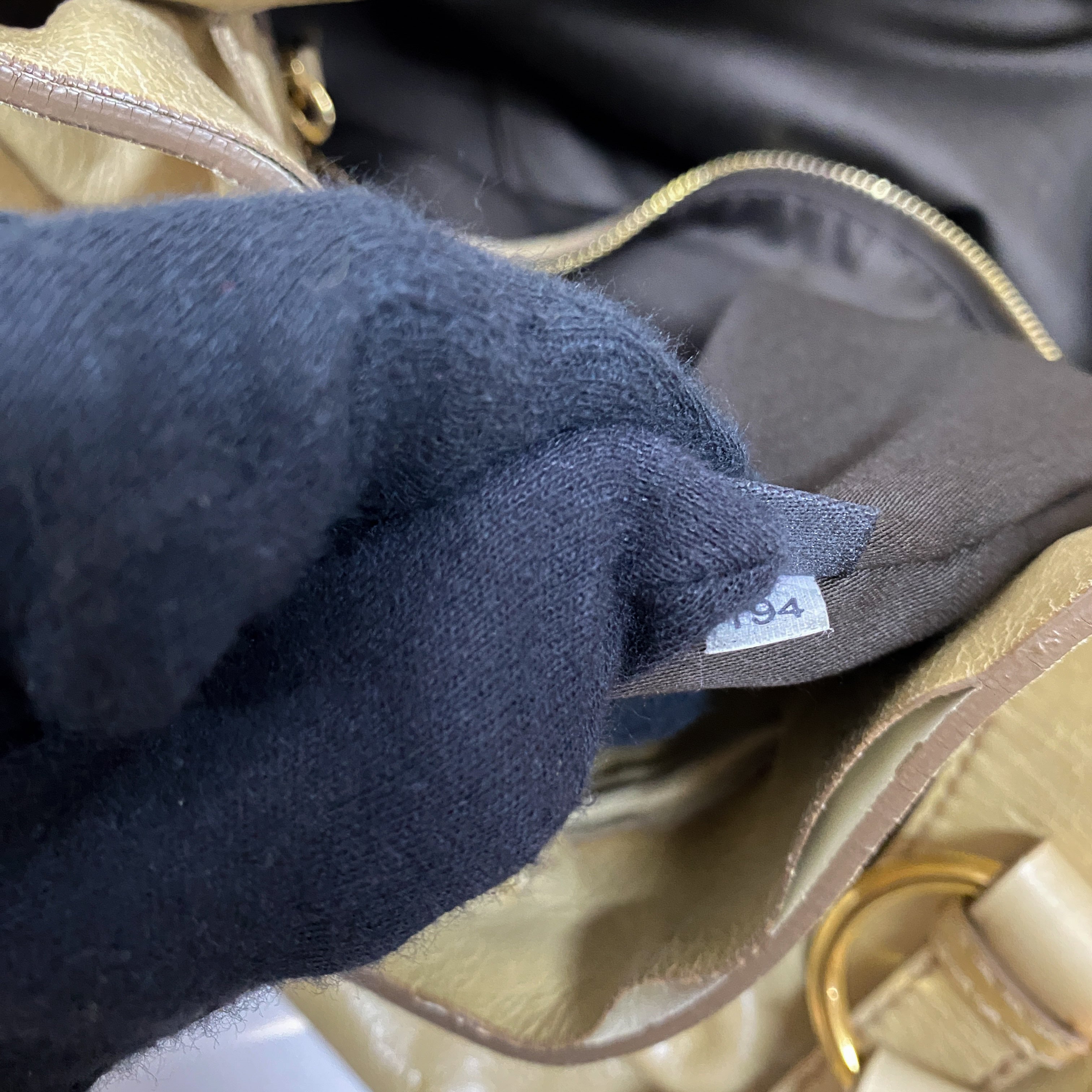 Vintage Yellow Leather Shoulder Bag