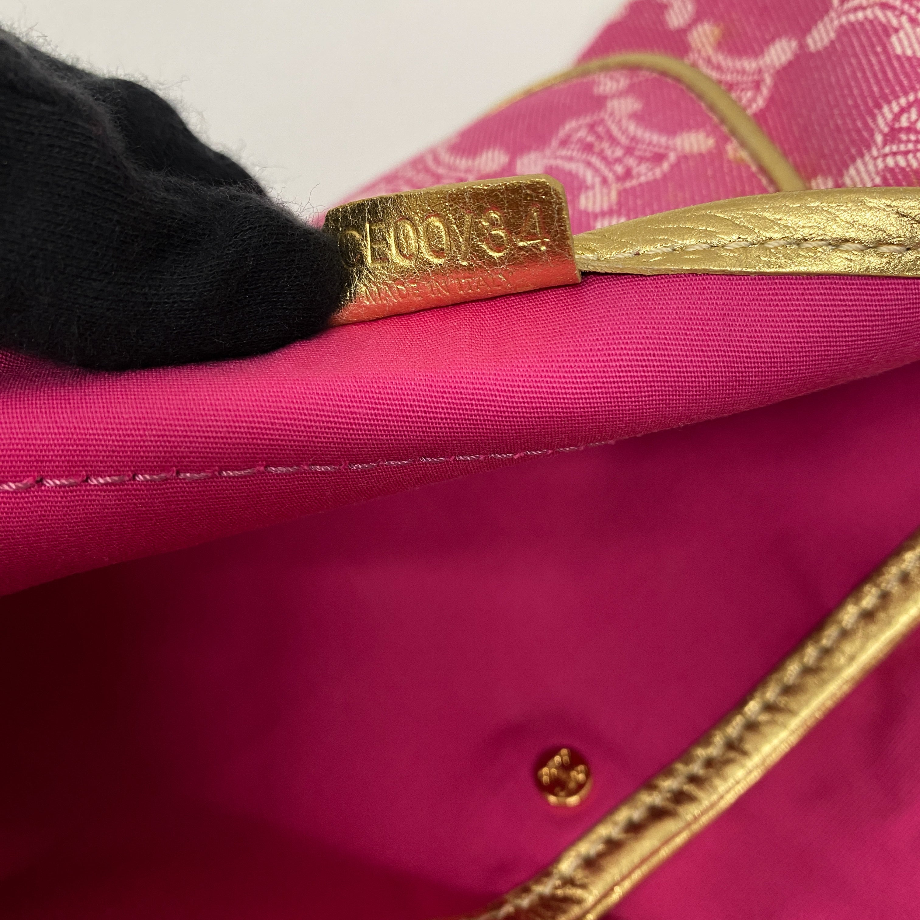 Vintage Pink Canvas Shoulder Bag