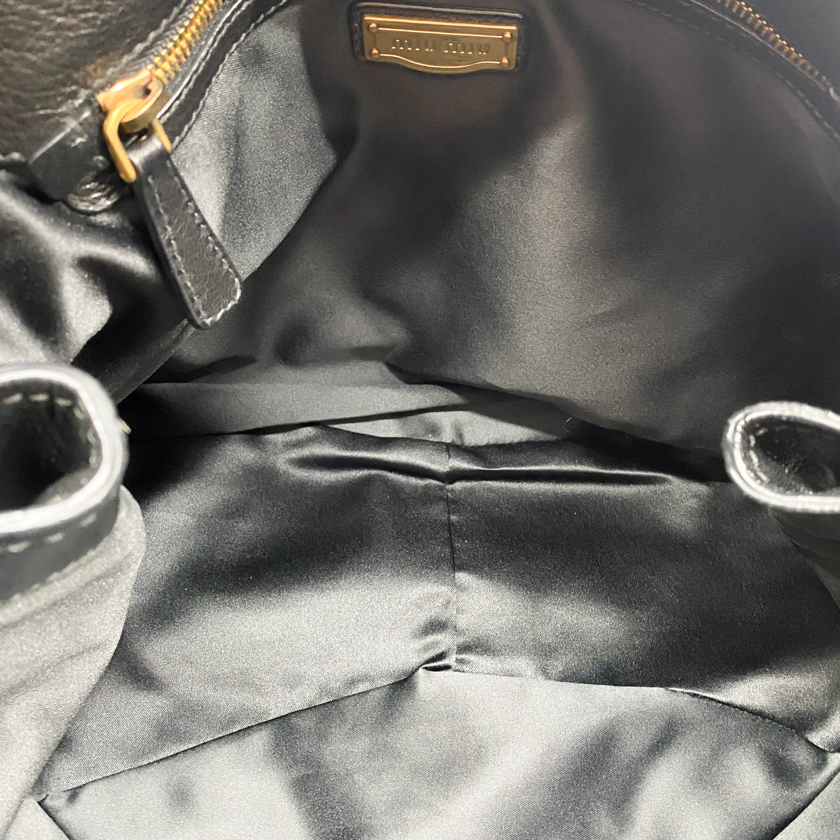 Vintage Black Gold Studded Leather Bag