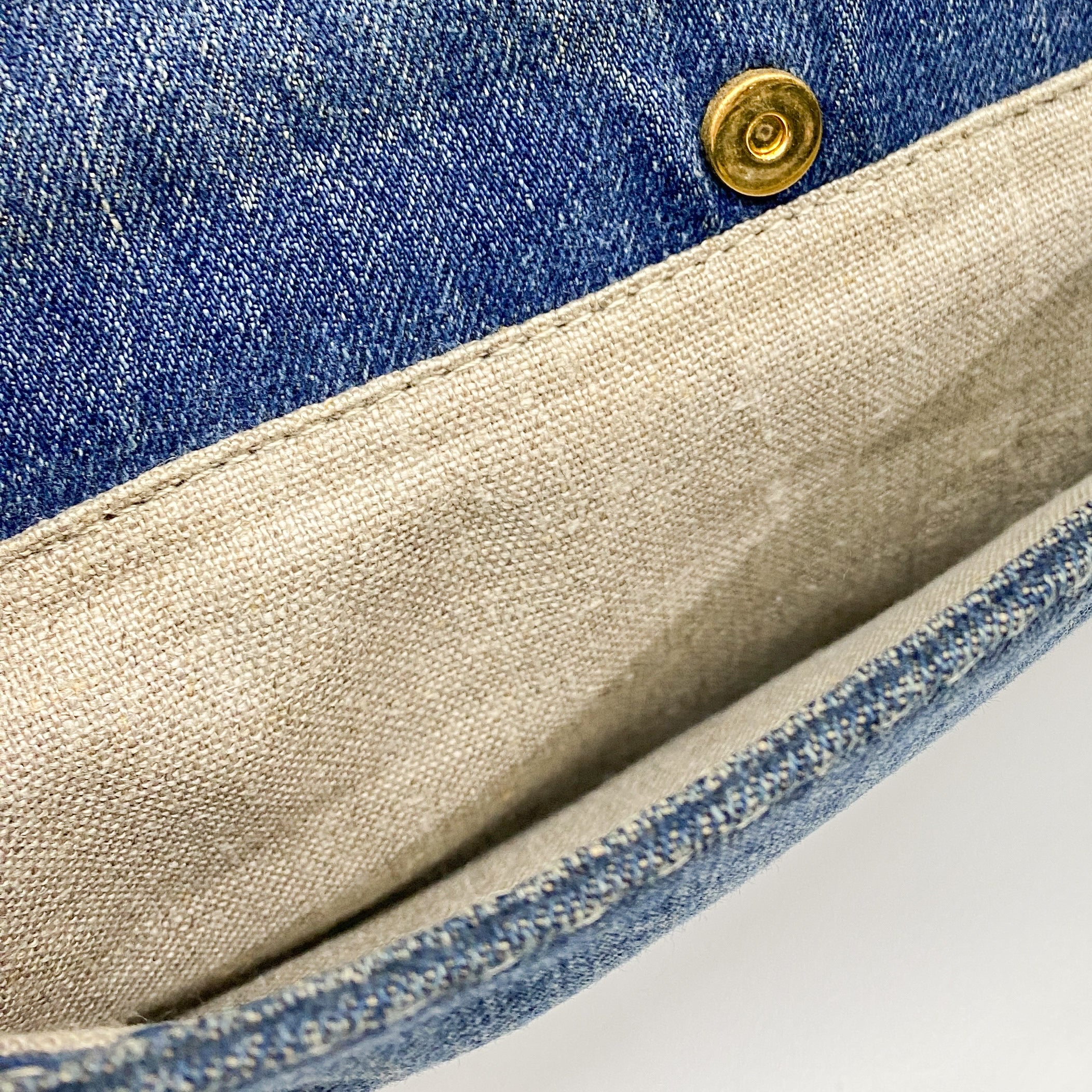 Vintage Blue Denim Shoulder Bag