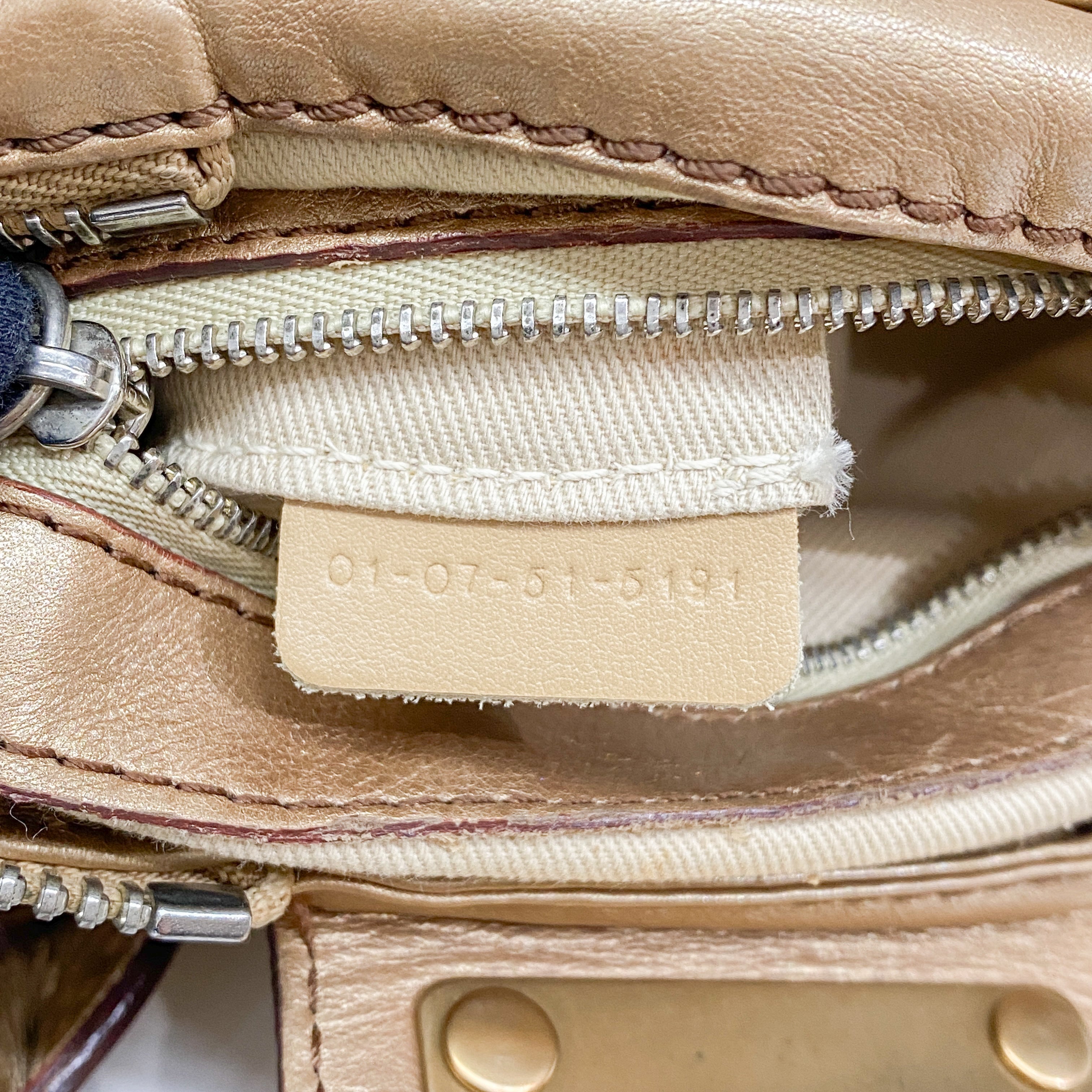 Paddington Mini Gold Leather Shoulder Bag