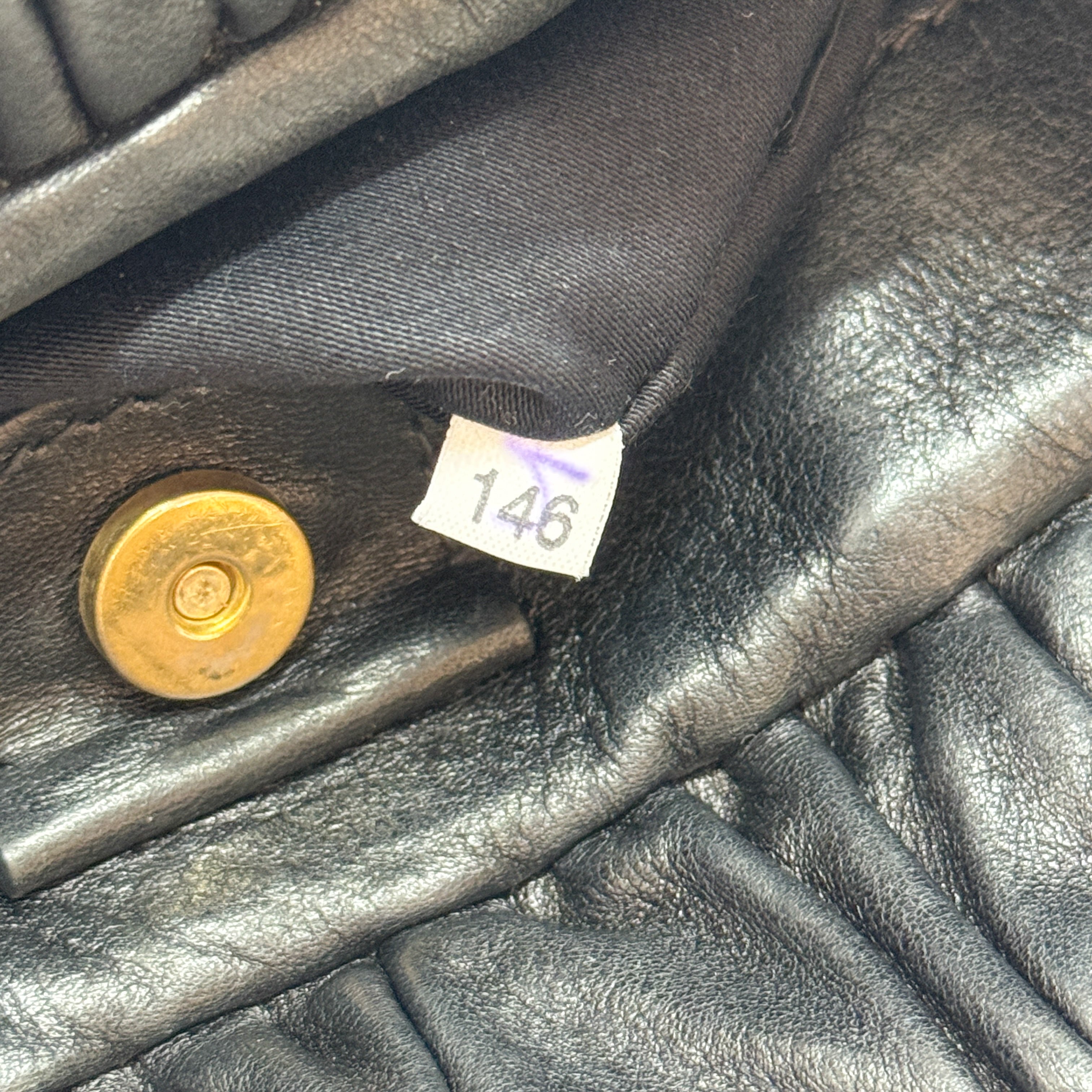 Vitello Black Calfskin Leather Two Way Bag