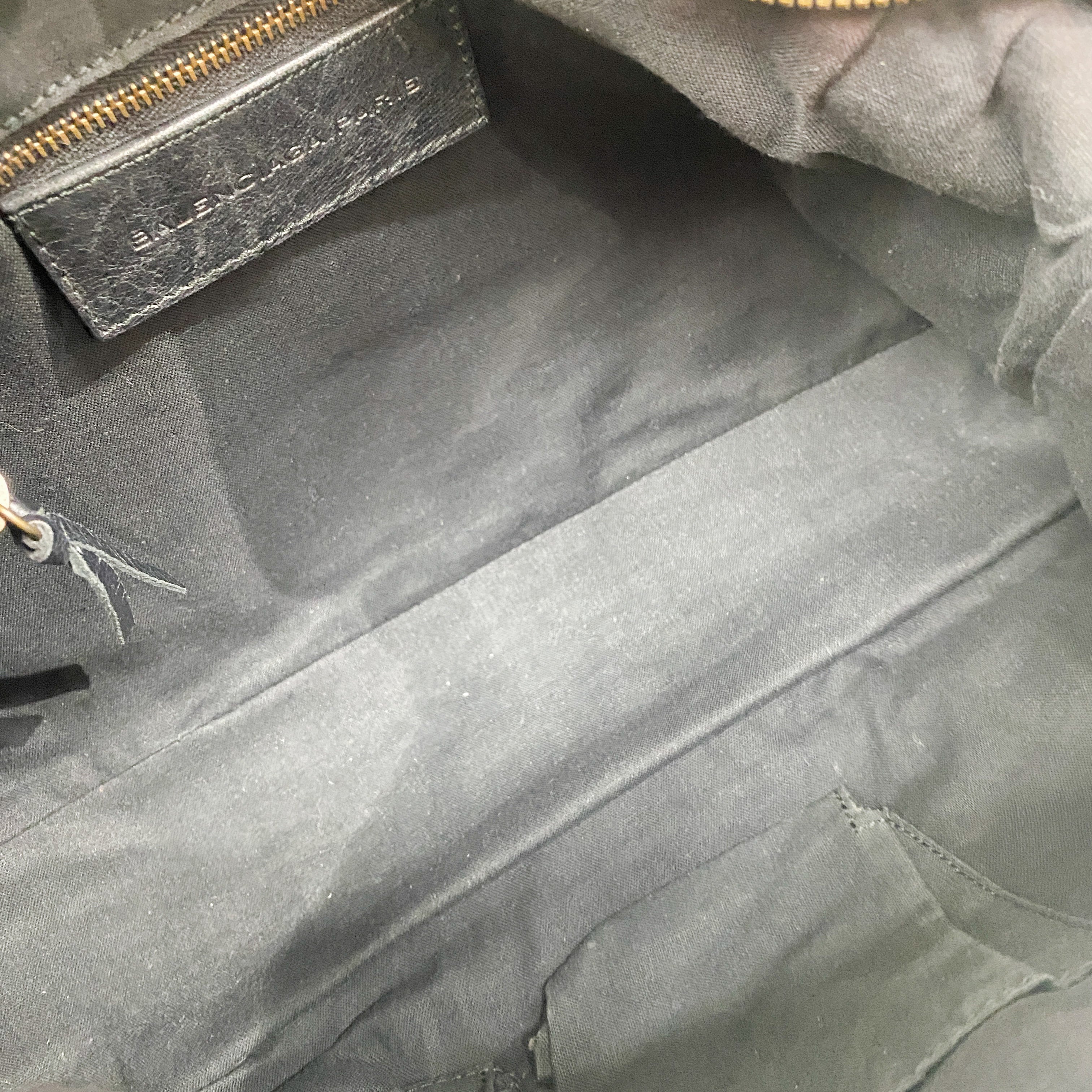 The Town Black Leather Hand Bag