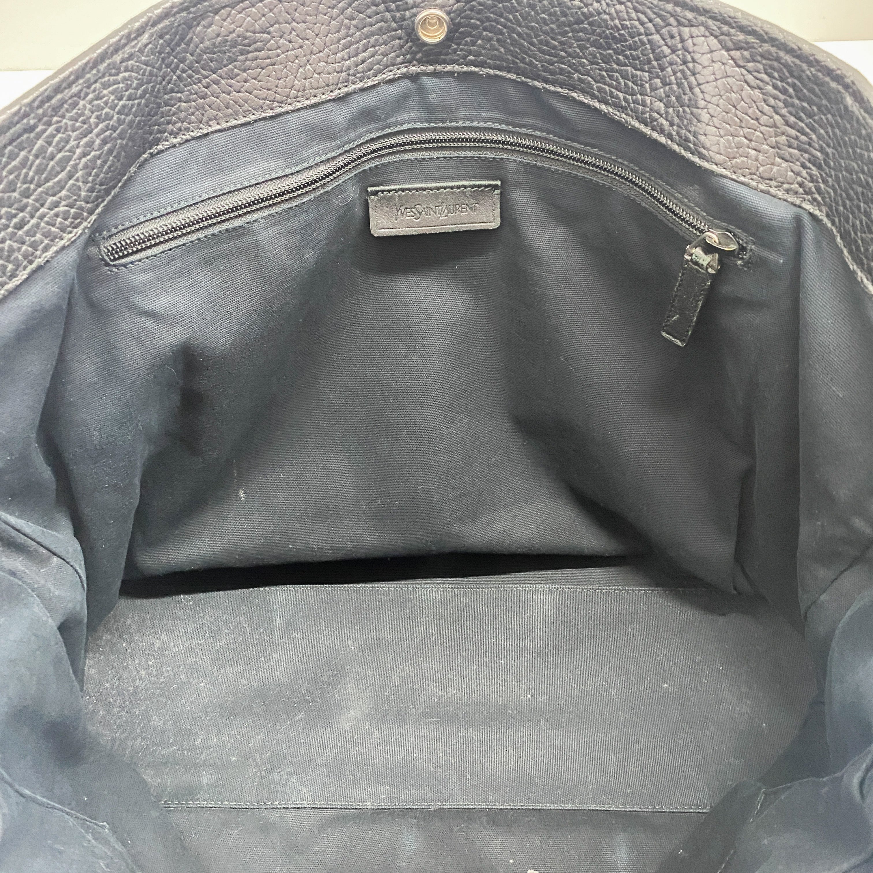 Black Leather Tote Bag