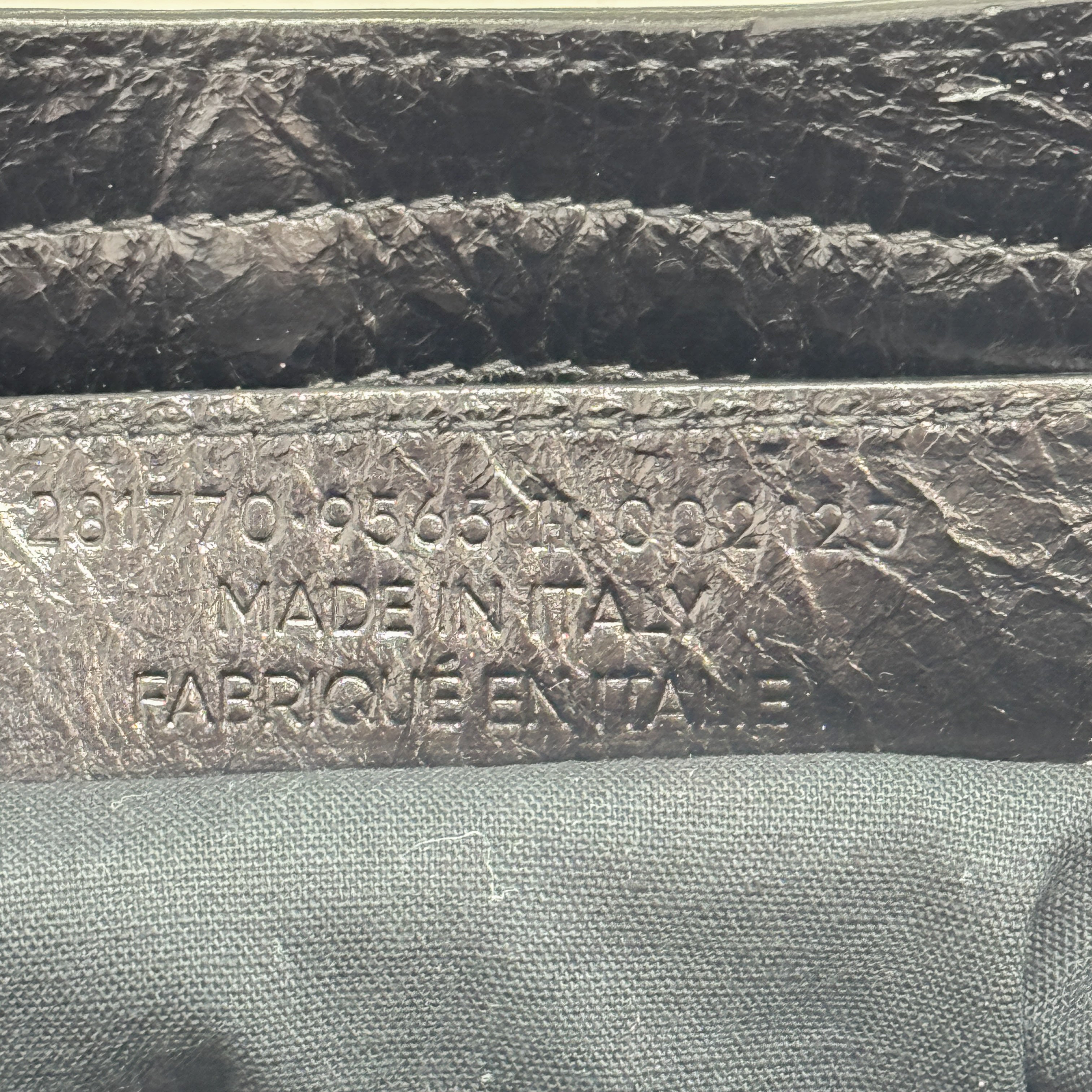 The City Black Calfskin Leather Two Way Bag