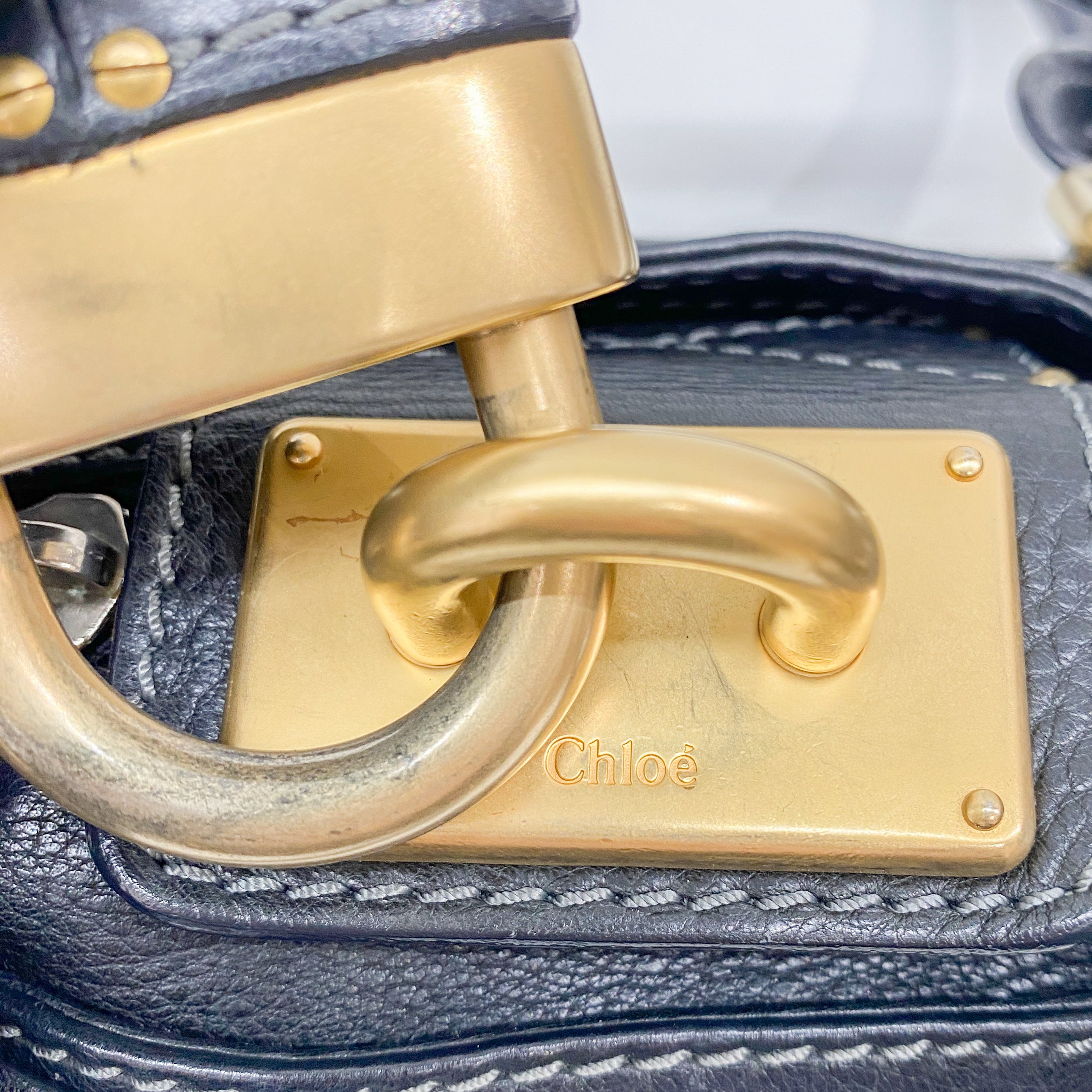 Mini Paddington Black Leather Shoulder Bag