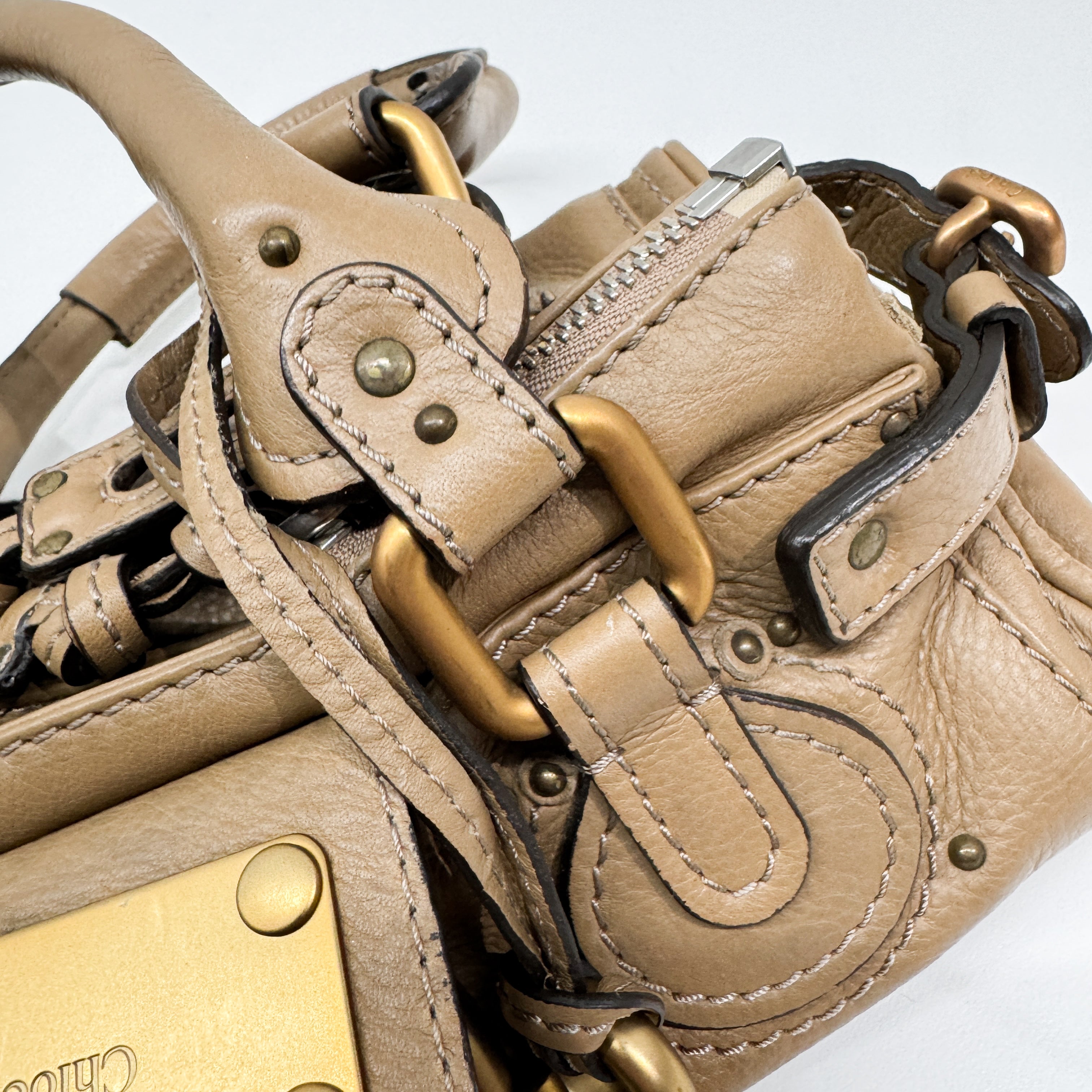 Mini Paddington Brown Leather Shoulder Bag