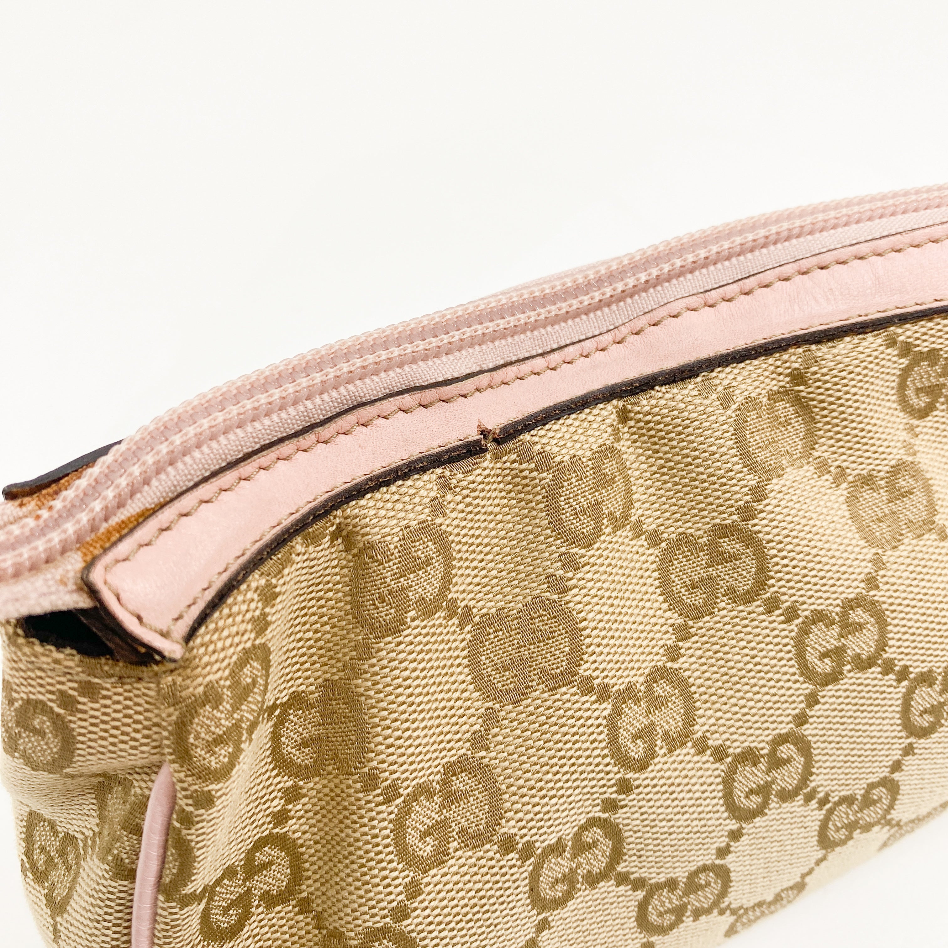 GG Beige Canvas Shoulder Bag