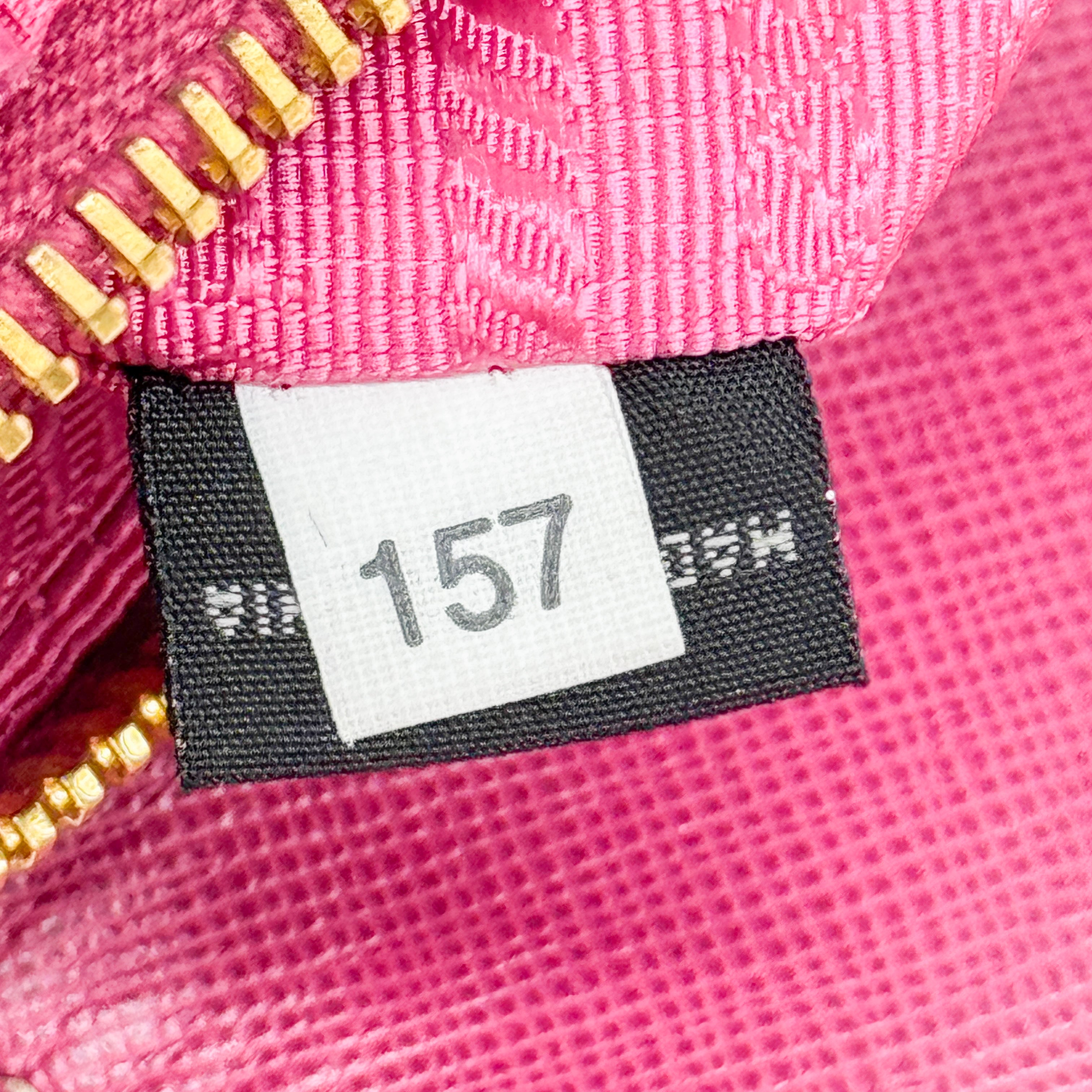 Gold Chain Pink Nylon Shoulder Bag