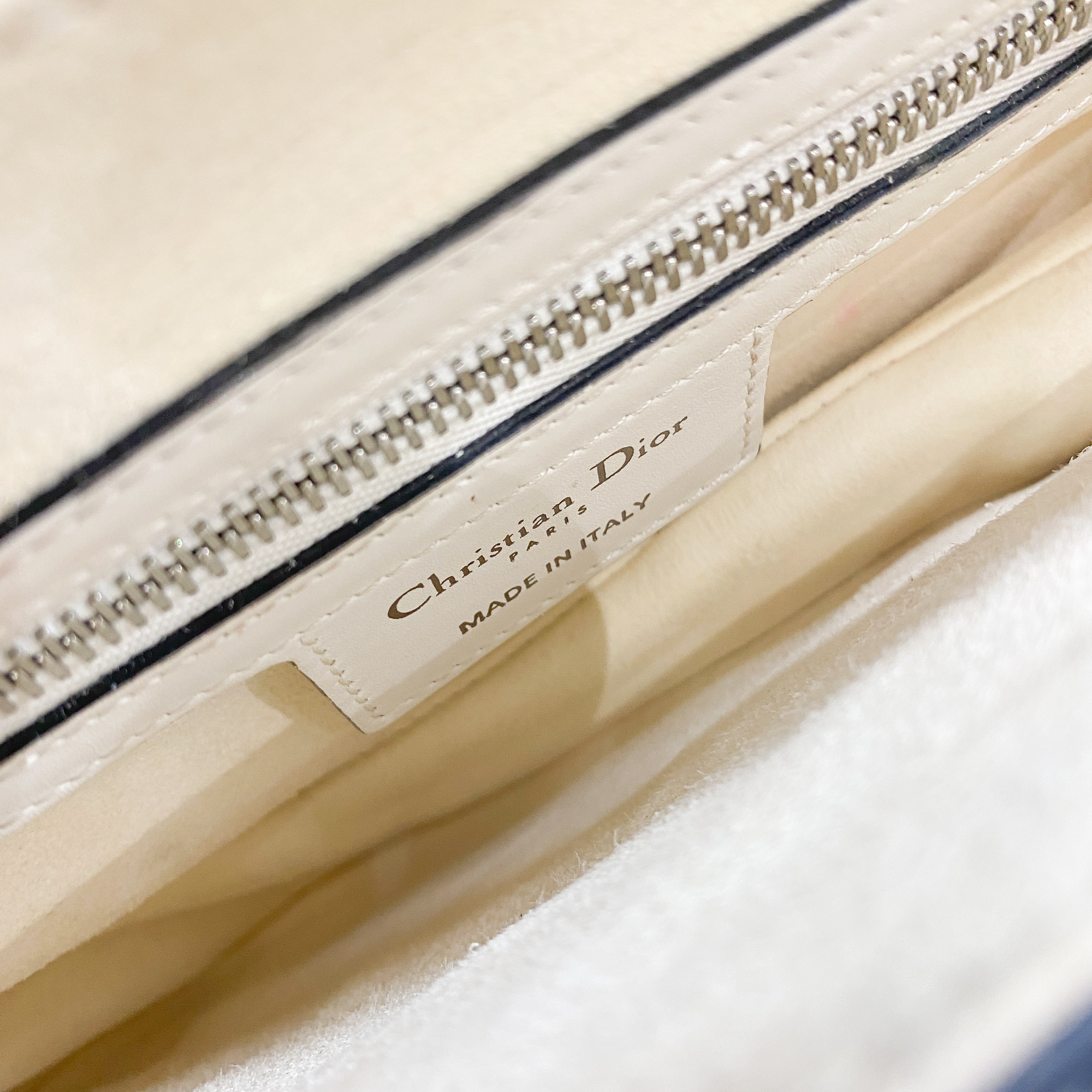 Saddle White Leather Bag