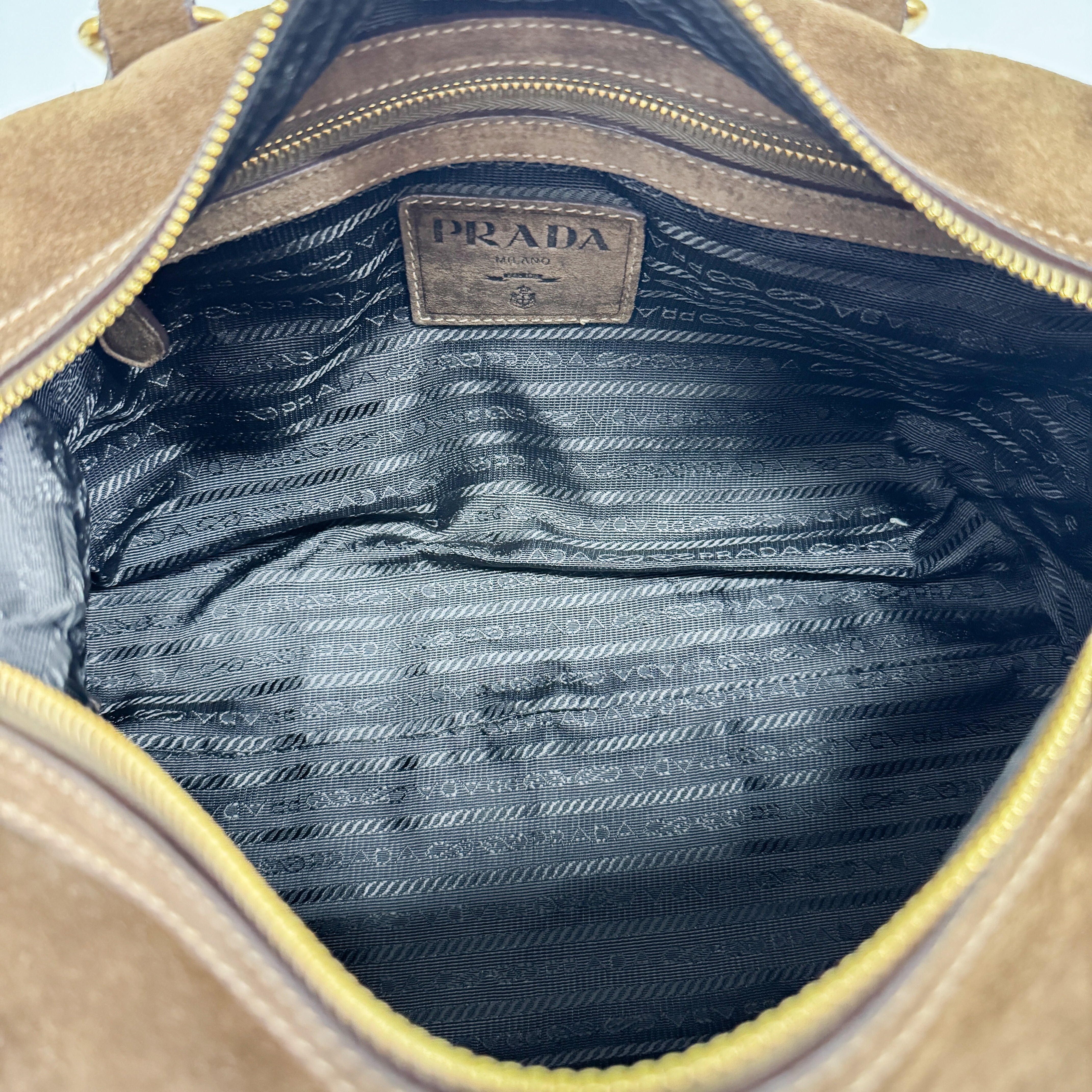 Vintage Brown Suede Hand Bag