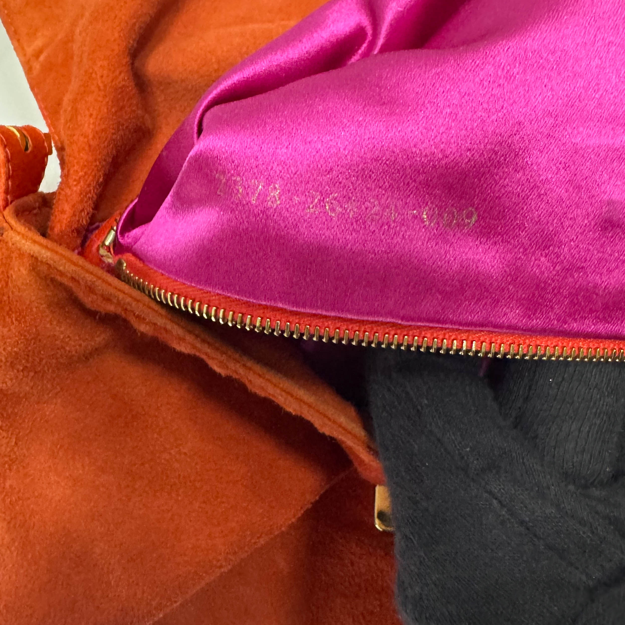 Baguette Orange Suede Shoulder Bag